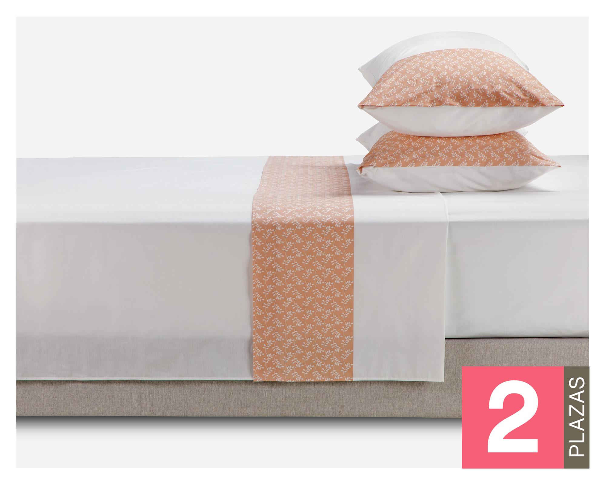 Juego de sábanas 2 plazas 180H Guarda hiedra Rosen.-0