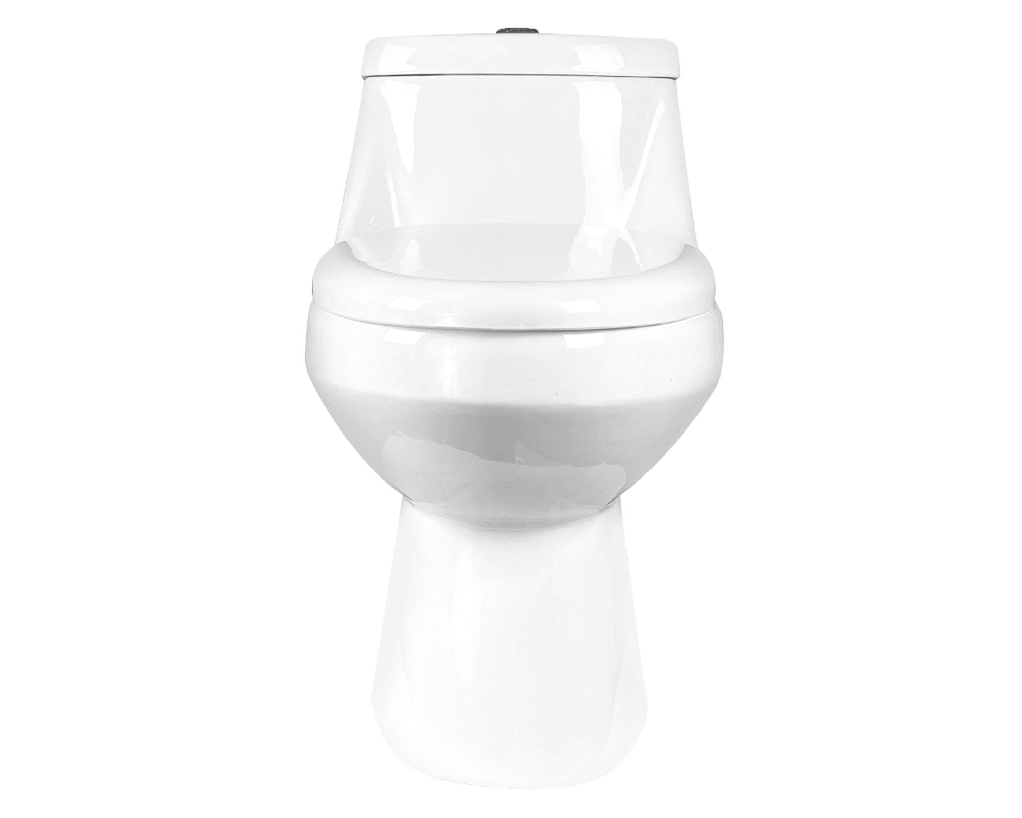 One piece piso 30.5 cm botón dual asiento cierre suave New Monza blanco-0