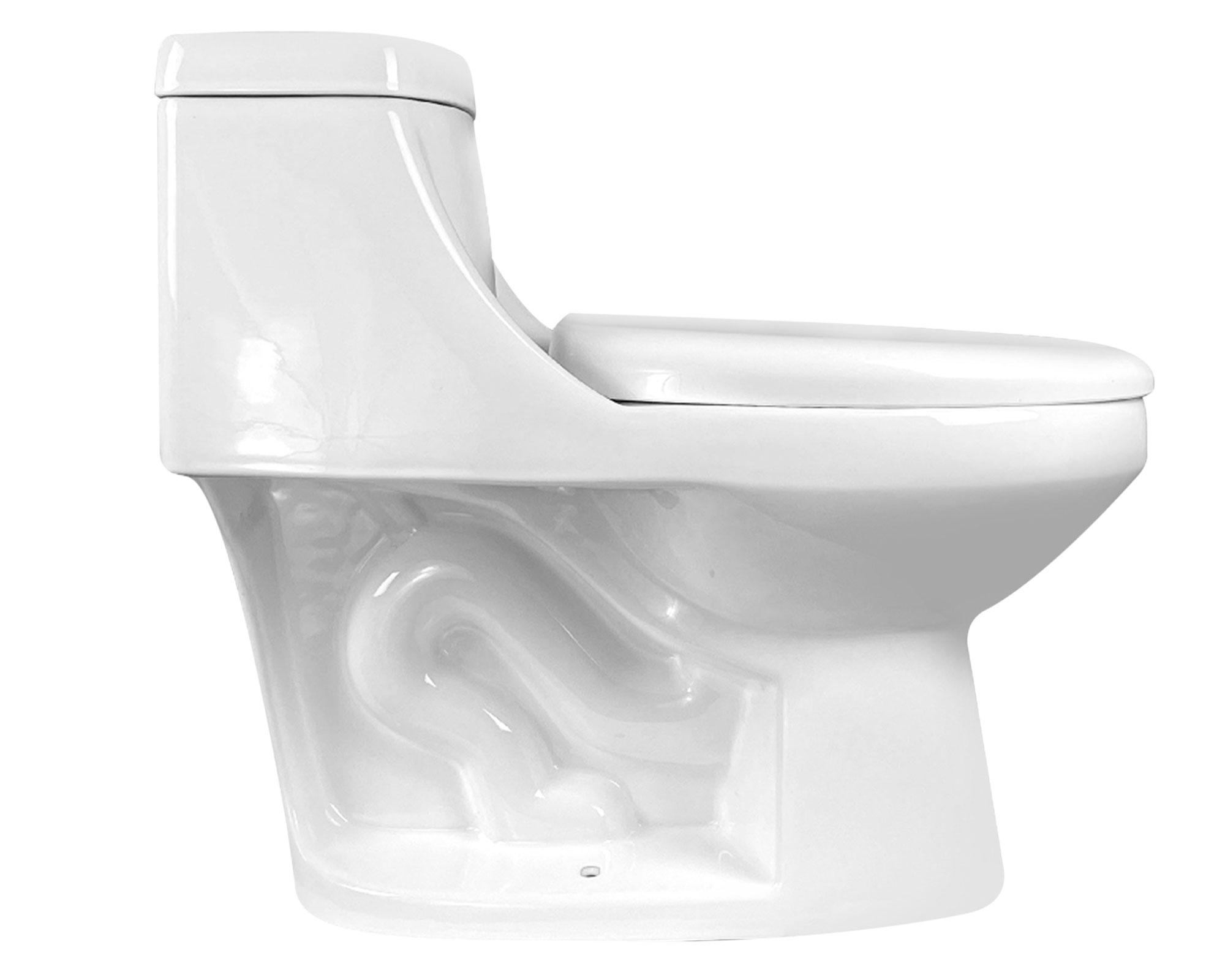 One piece piso 30.5 cm botón dual asiento cierre suave New Monza blanco-2