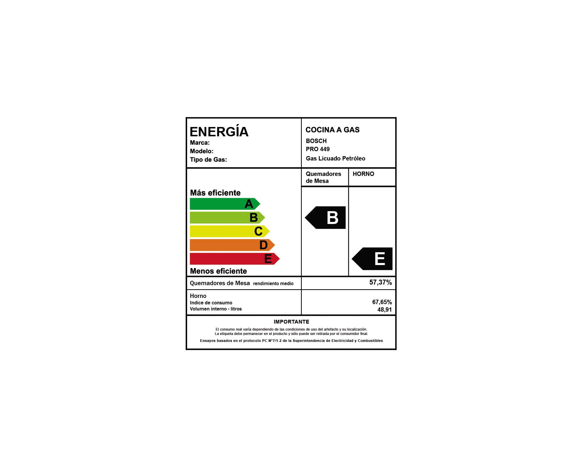 Cocina a gas 4 quemadores HSG45I20SE inox Bosch.-4