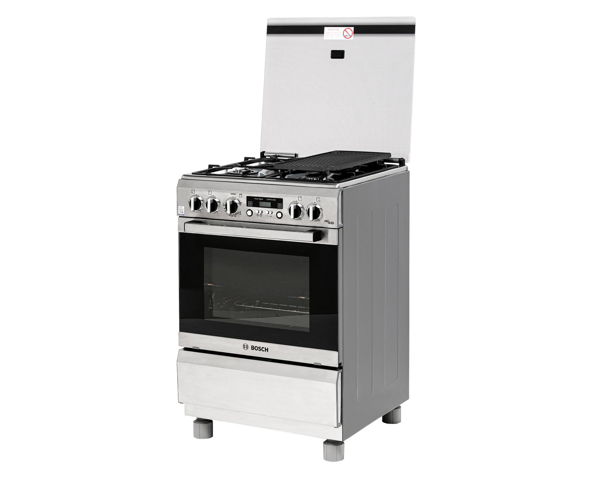 Cocina a gas 4 quemadores HSG45I20SE inox Bosch.-1