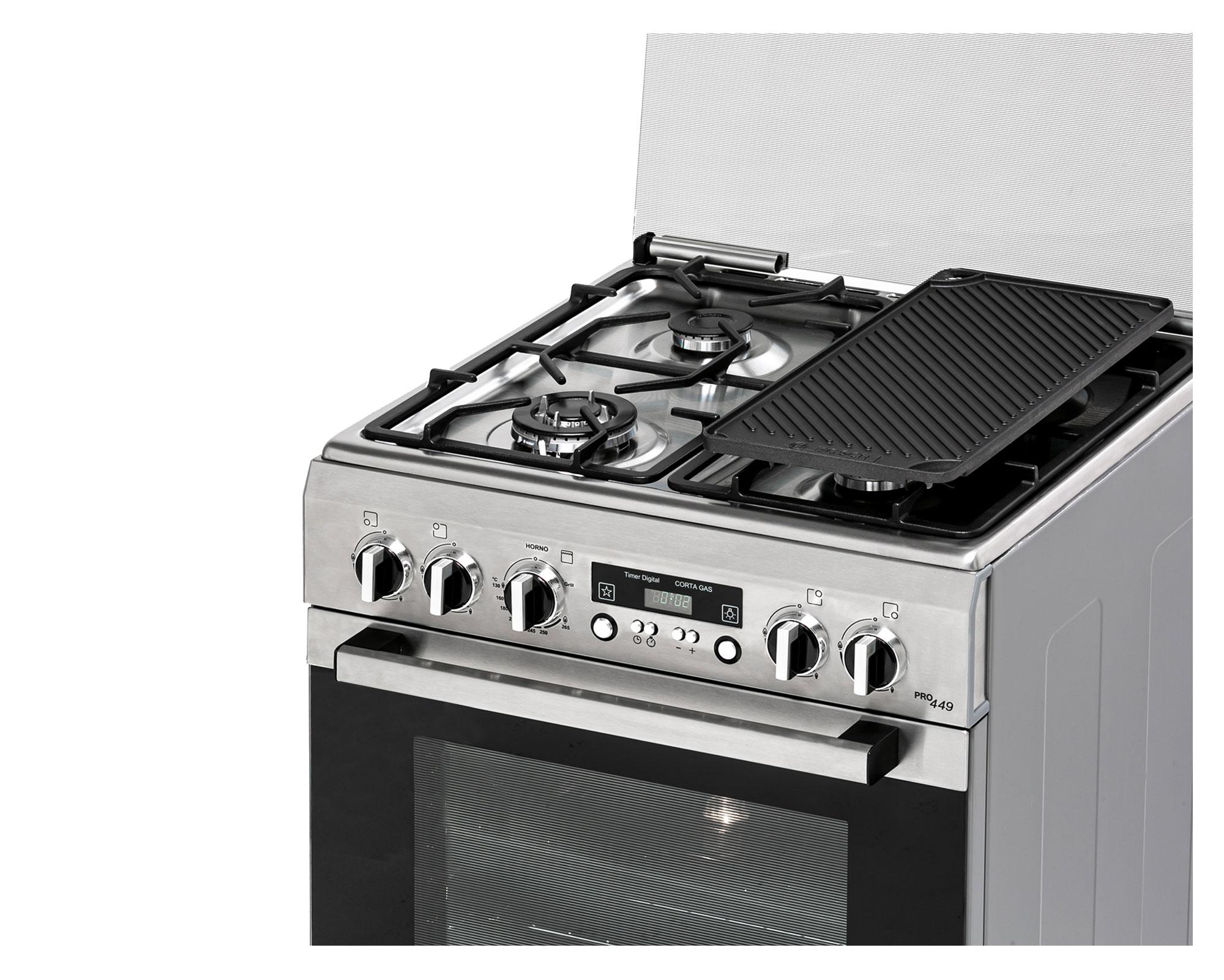 Cocina a gas 4 quemadores HSG45I20SE inox Bosch.-2