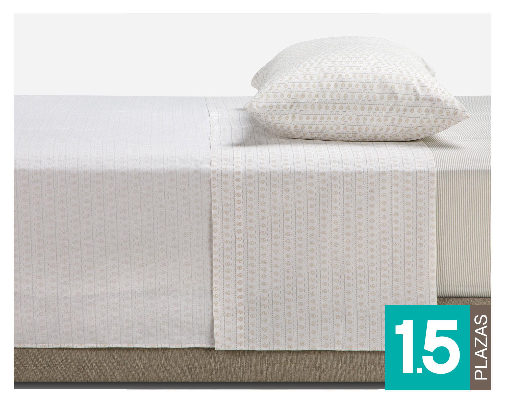 Juego de sábanas 1.5 plazas 180H Miniprint Indi Rosen.-0