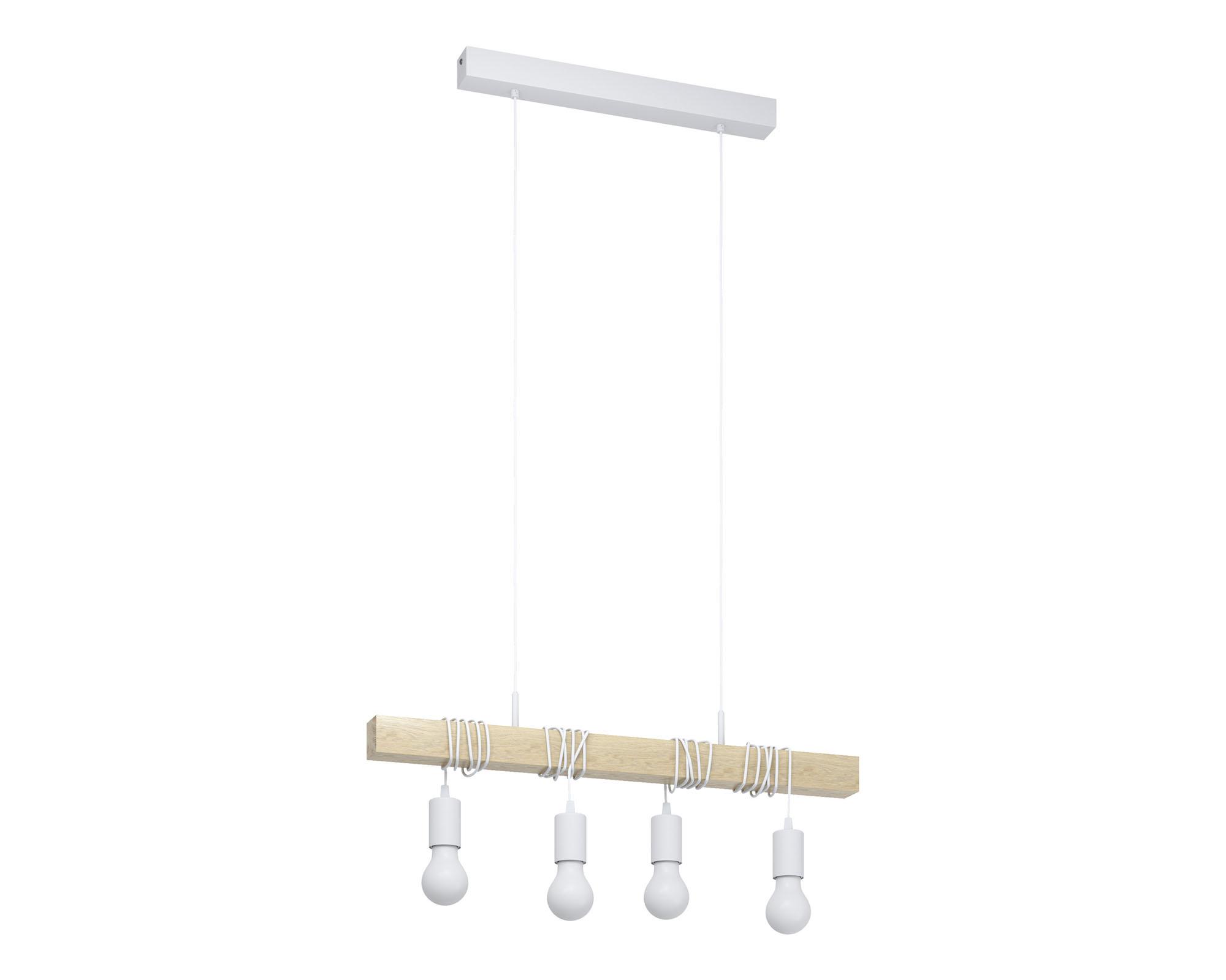 Lámpara colgar 4L E27 Townshend blanco Eglo-0