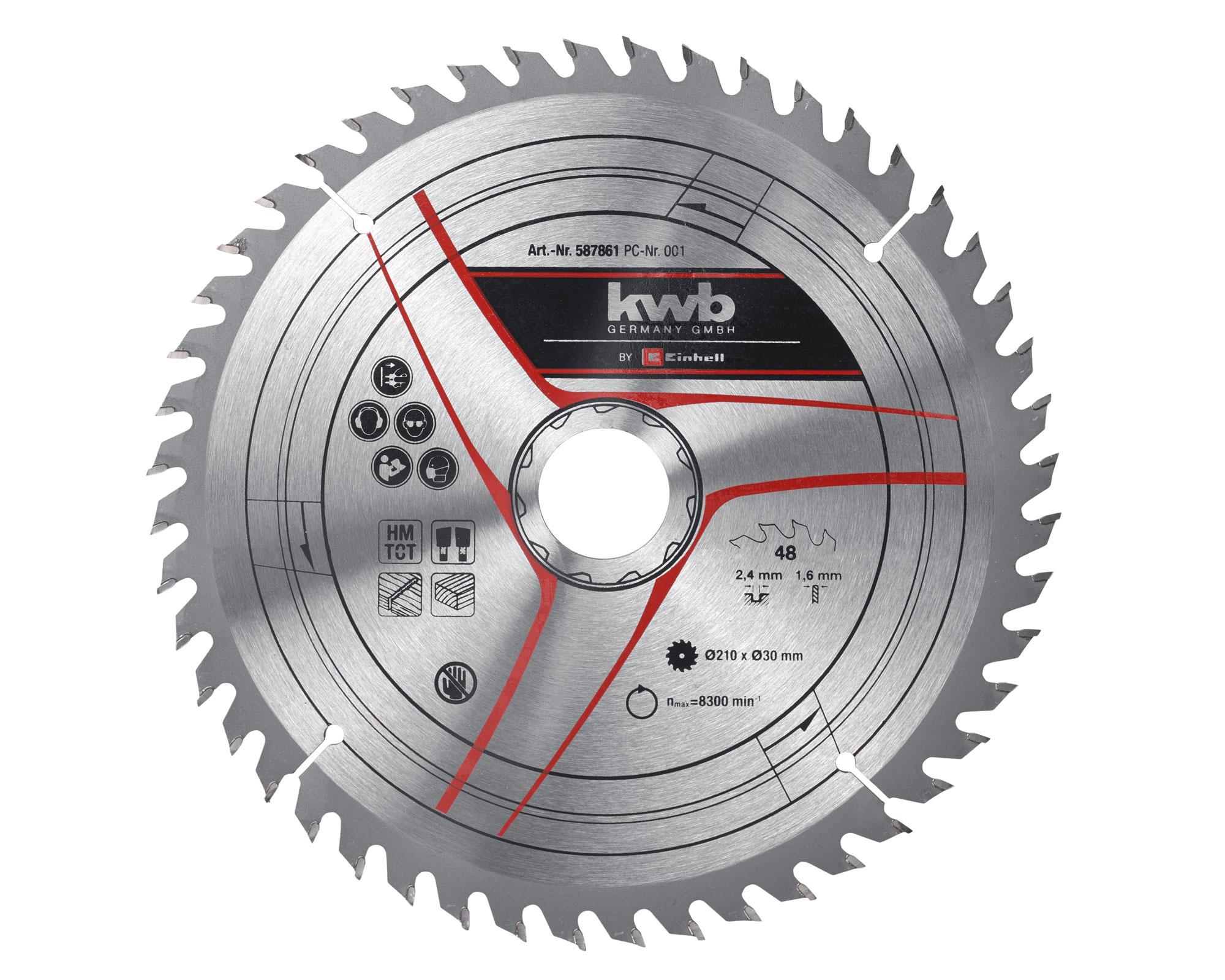 Disco sierra circular 210x30 mm 48 dientes KWB-0