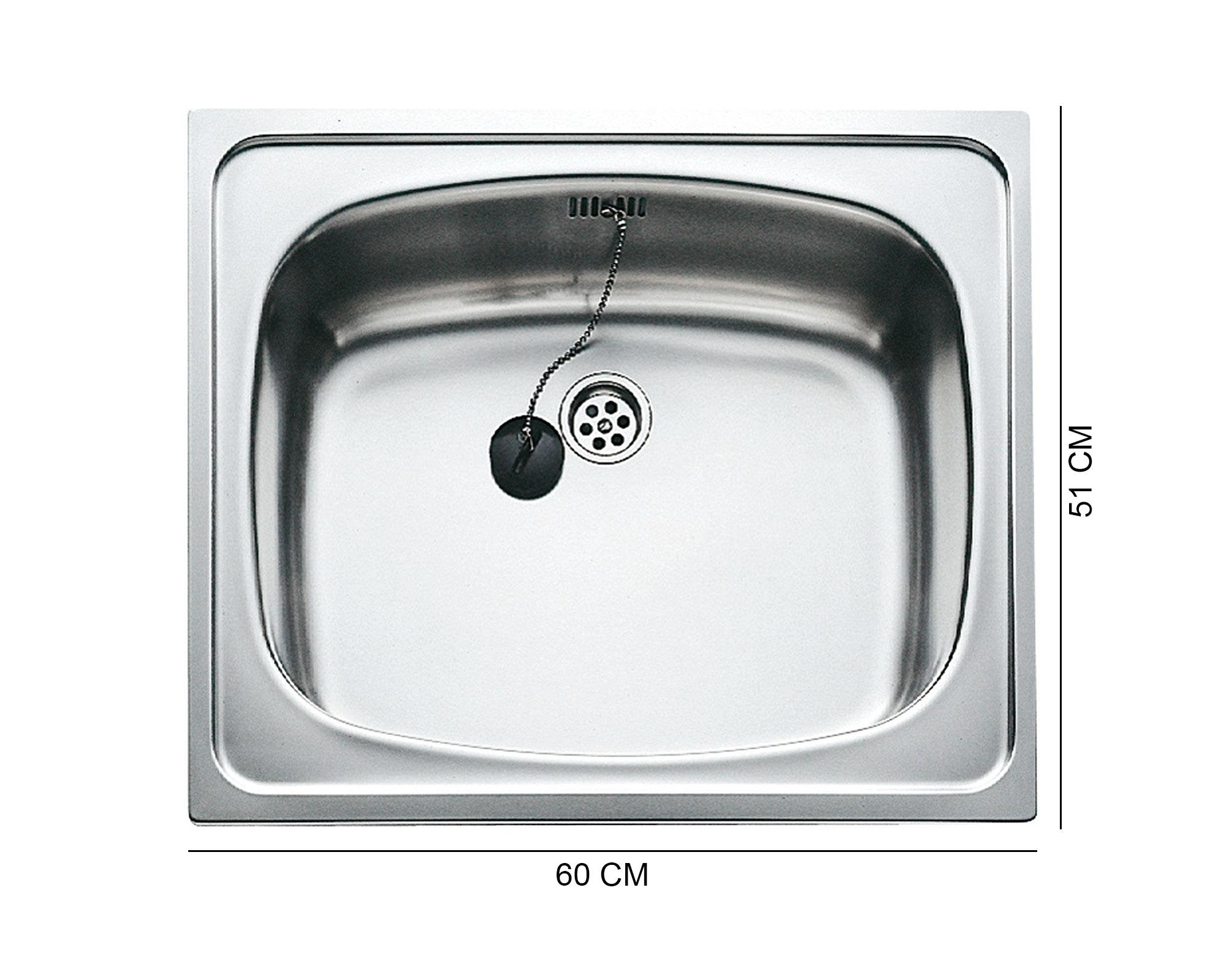 Lavacopas 60 cm inox Teka-2