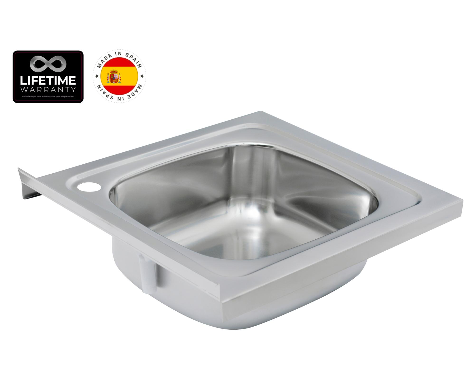 Lavaplatos sobrepuesto 45.50 1C inoxidable 15x45x50 cm-1
