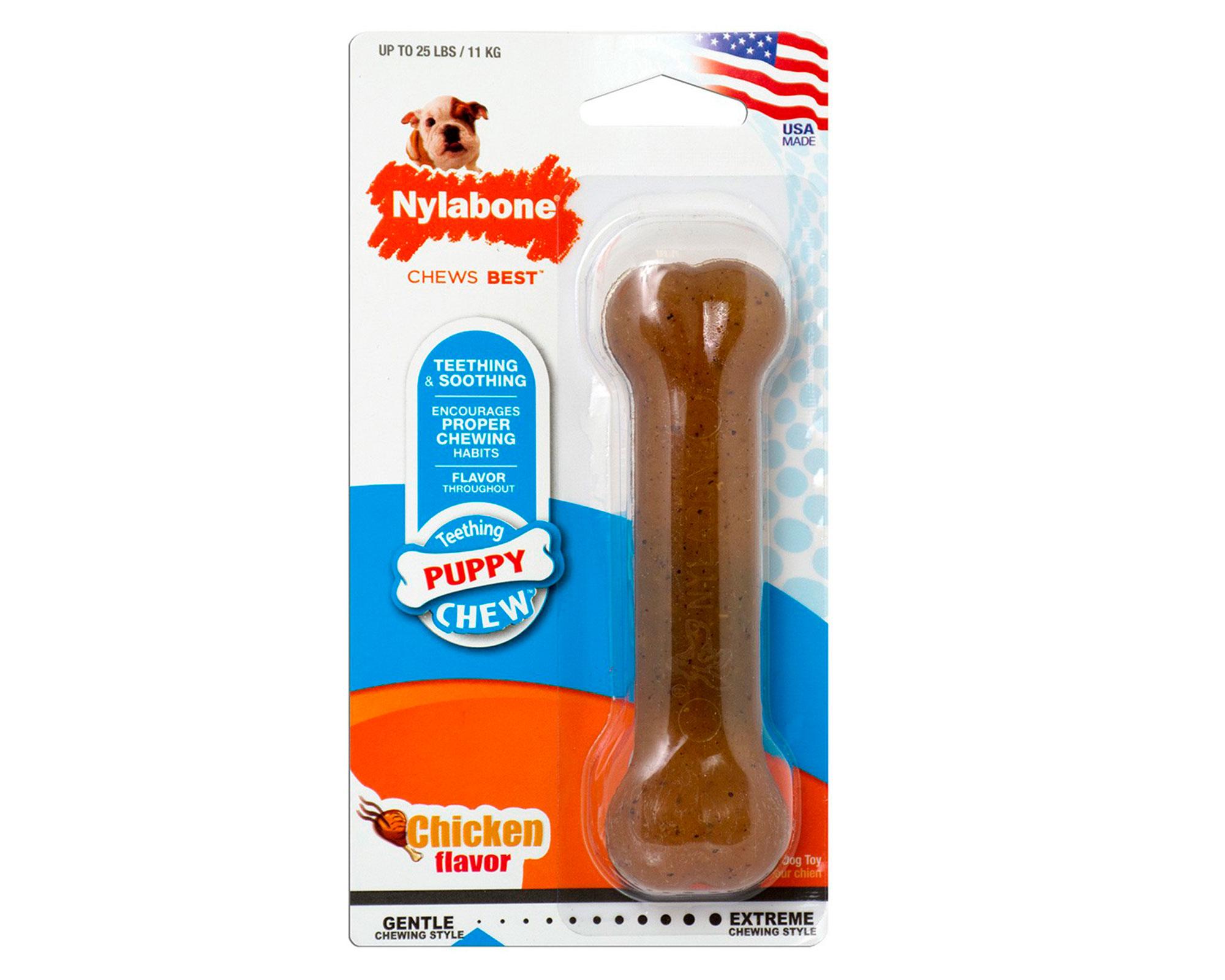 Hueso S Puppy chew pollo Nylabone.-1