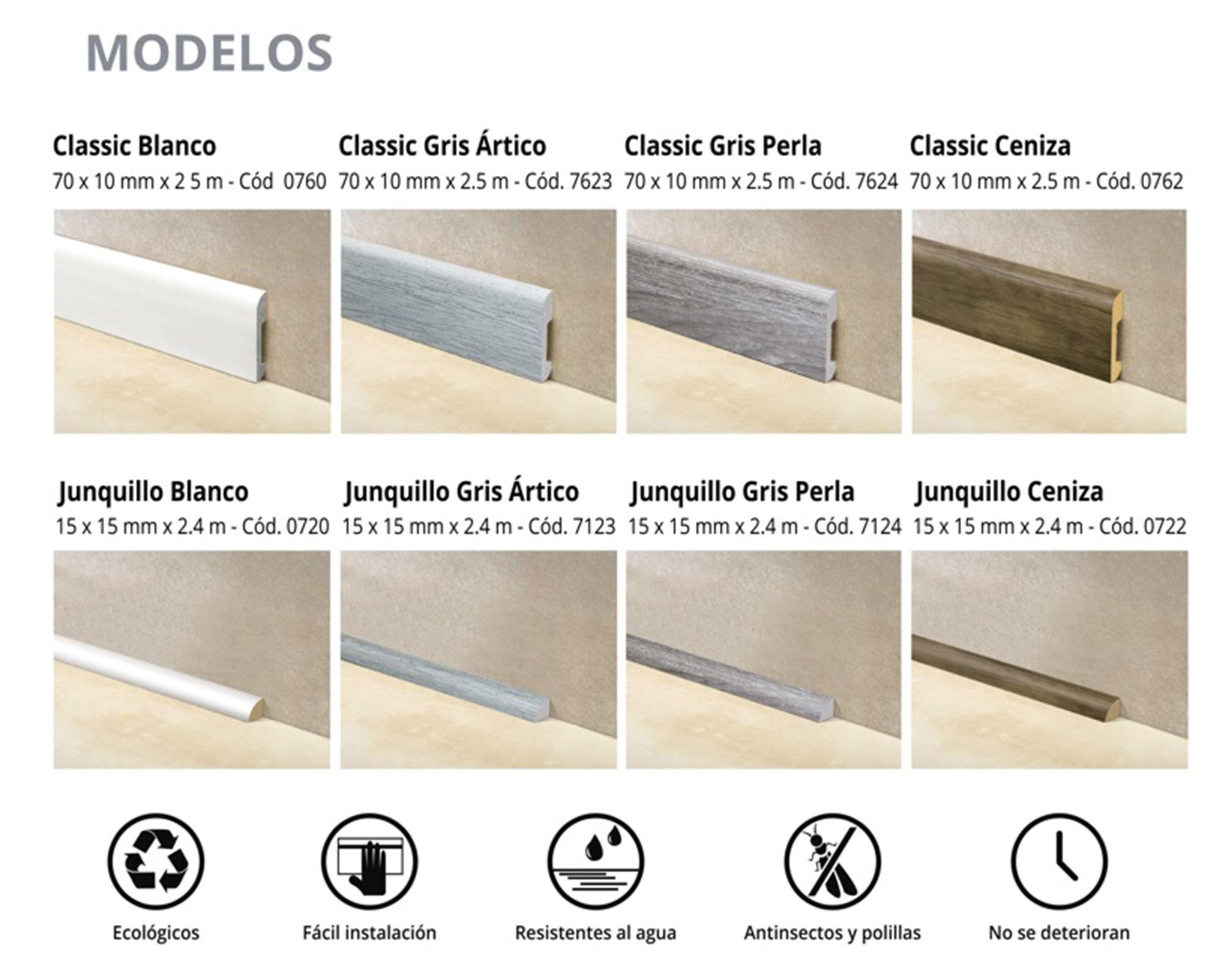 Junquillo EPS Classic 15x15x2400 mm ceniza-2