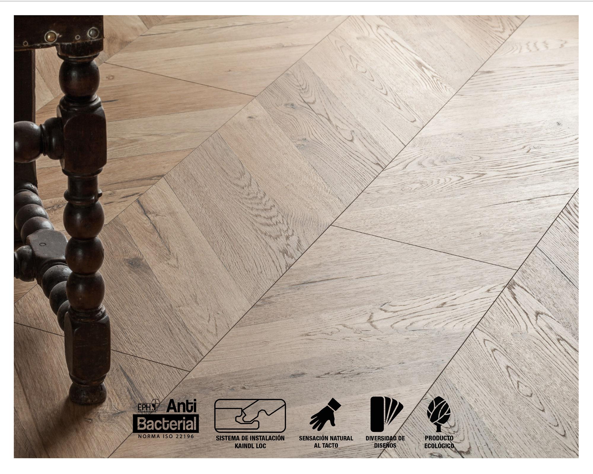 Piso flotante Natural Touch oak fortress roch 24.4x138.3 cm 8 mm 2.70 m2-4