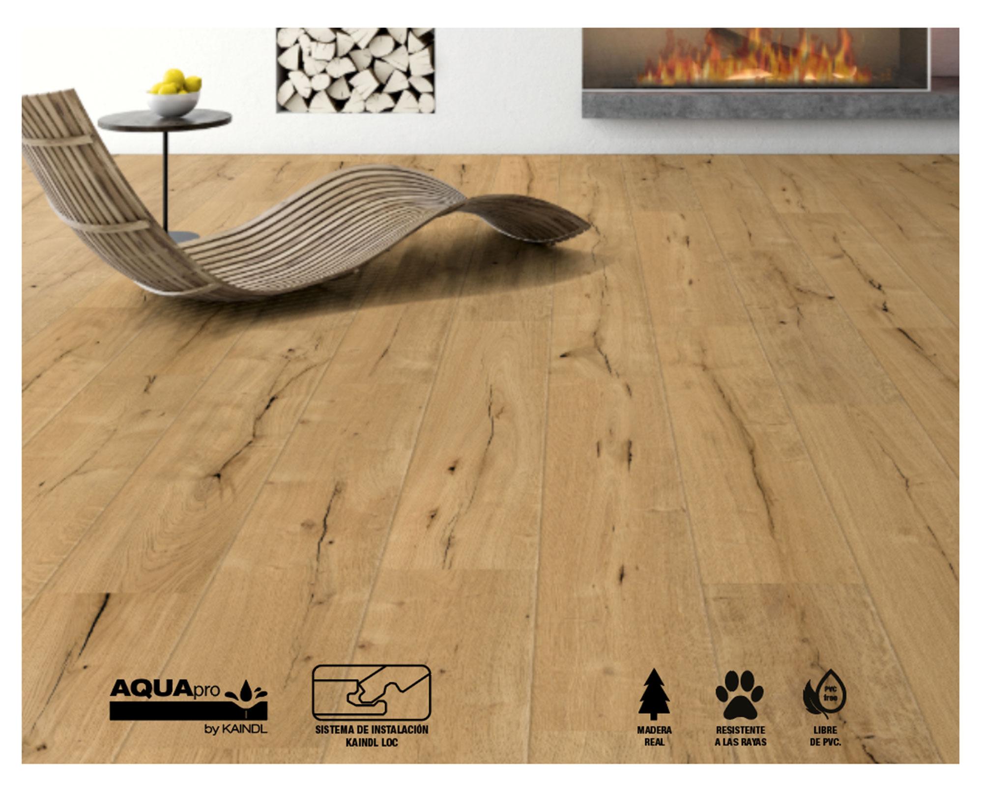 Piso flotante Aquapro Wood Veneer Parquet oak bradford 8.5 mm 2.36 m2-4