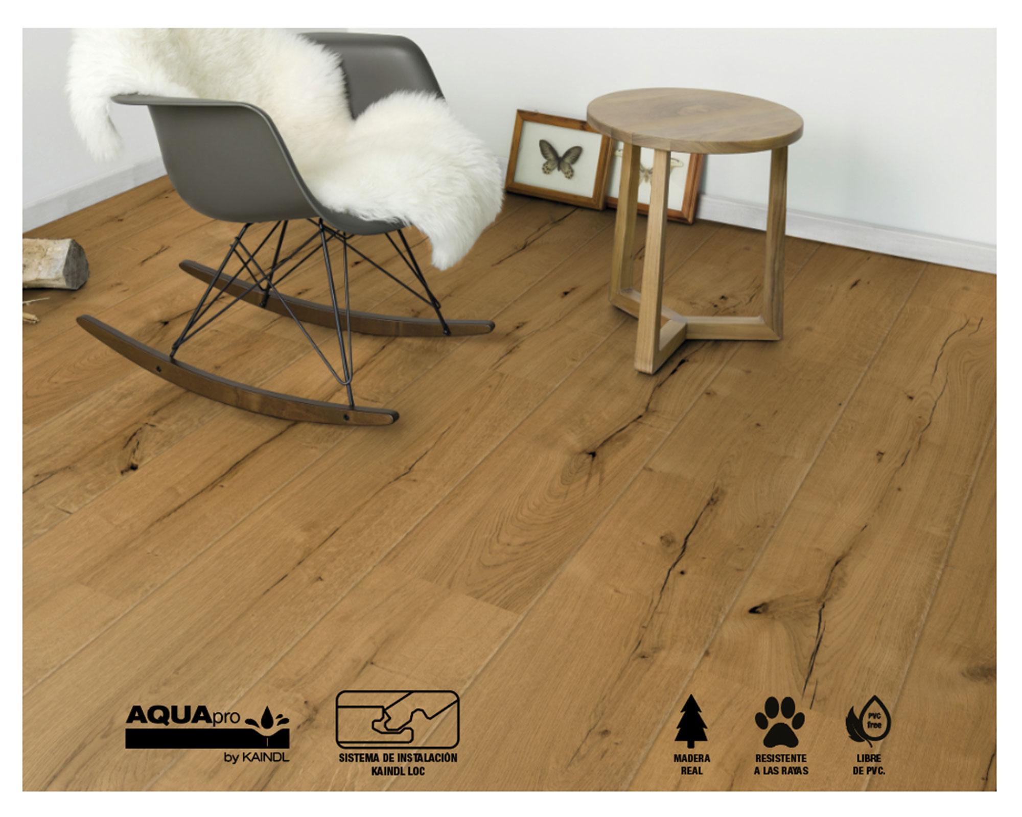 Piso flotante Aquapro Wood Veneer Parquet oak sunderland 8.5 mm 2.36 m2-3