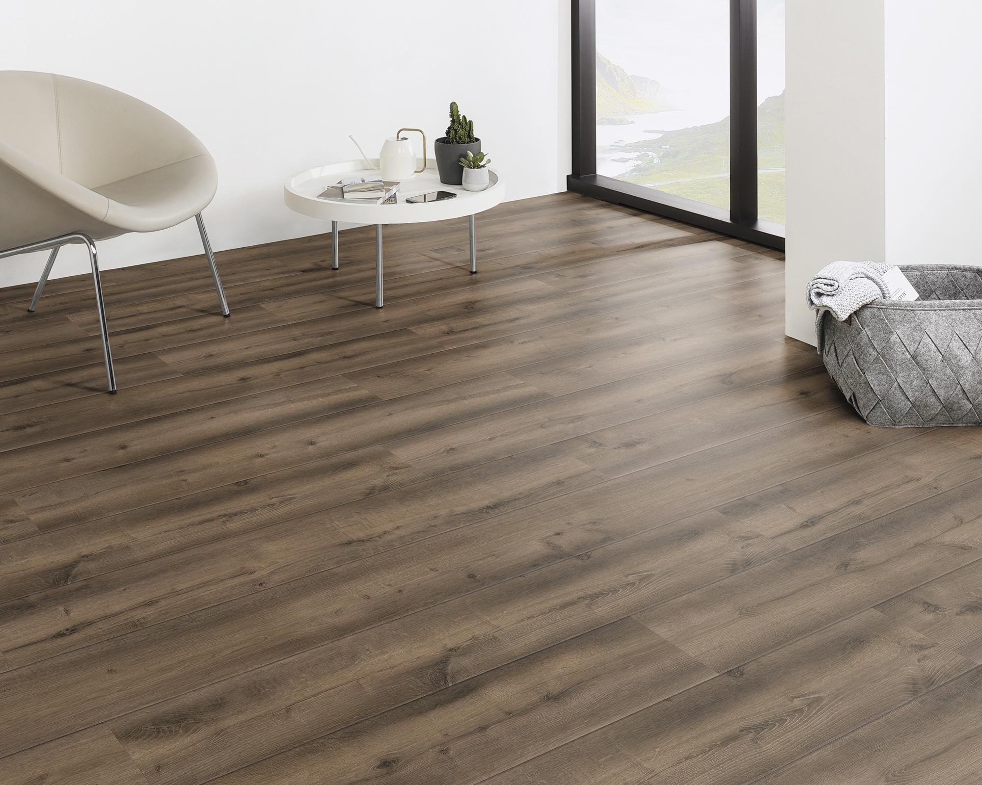 Piso flotante Aquapro Wood Veneer Parquet oak smoke 8.5 mm 2.36 m2-2