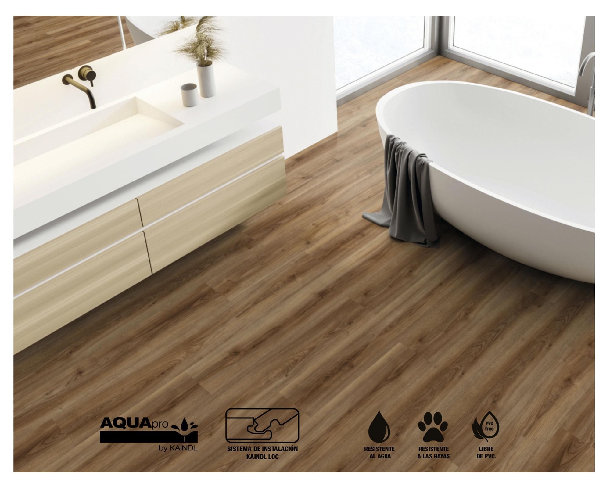 Piso flotante Aquapro natural touch cordo noble 19.3x138.3 cm 8 mm 2.40 m2-3