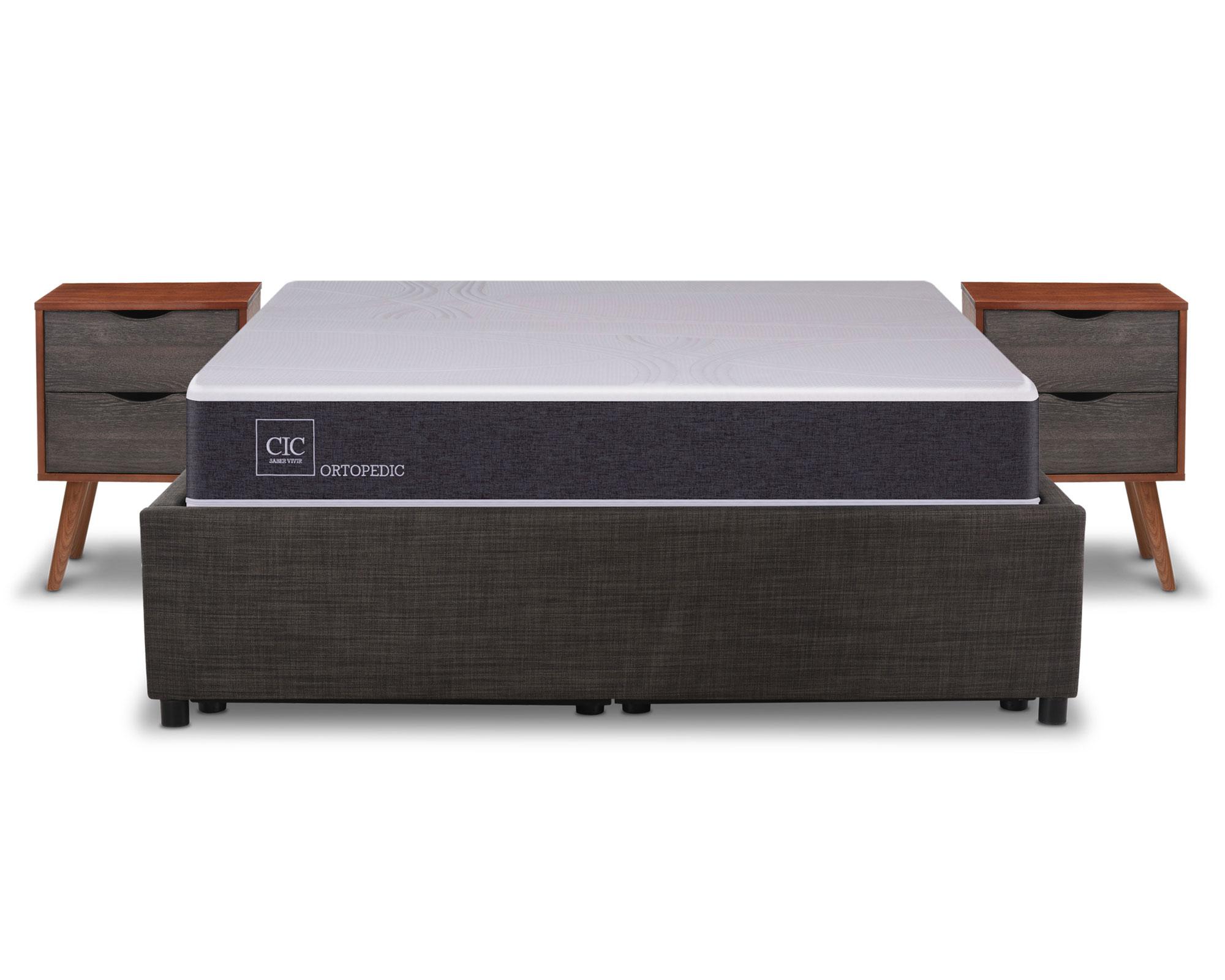 Space Box 2 plazas Ortopedic + velador Niger Cic-0