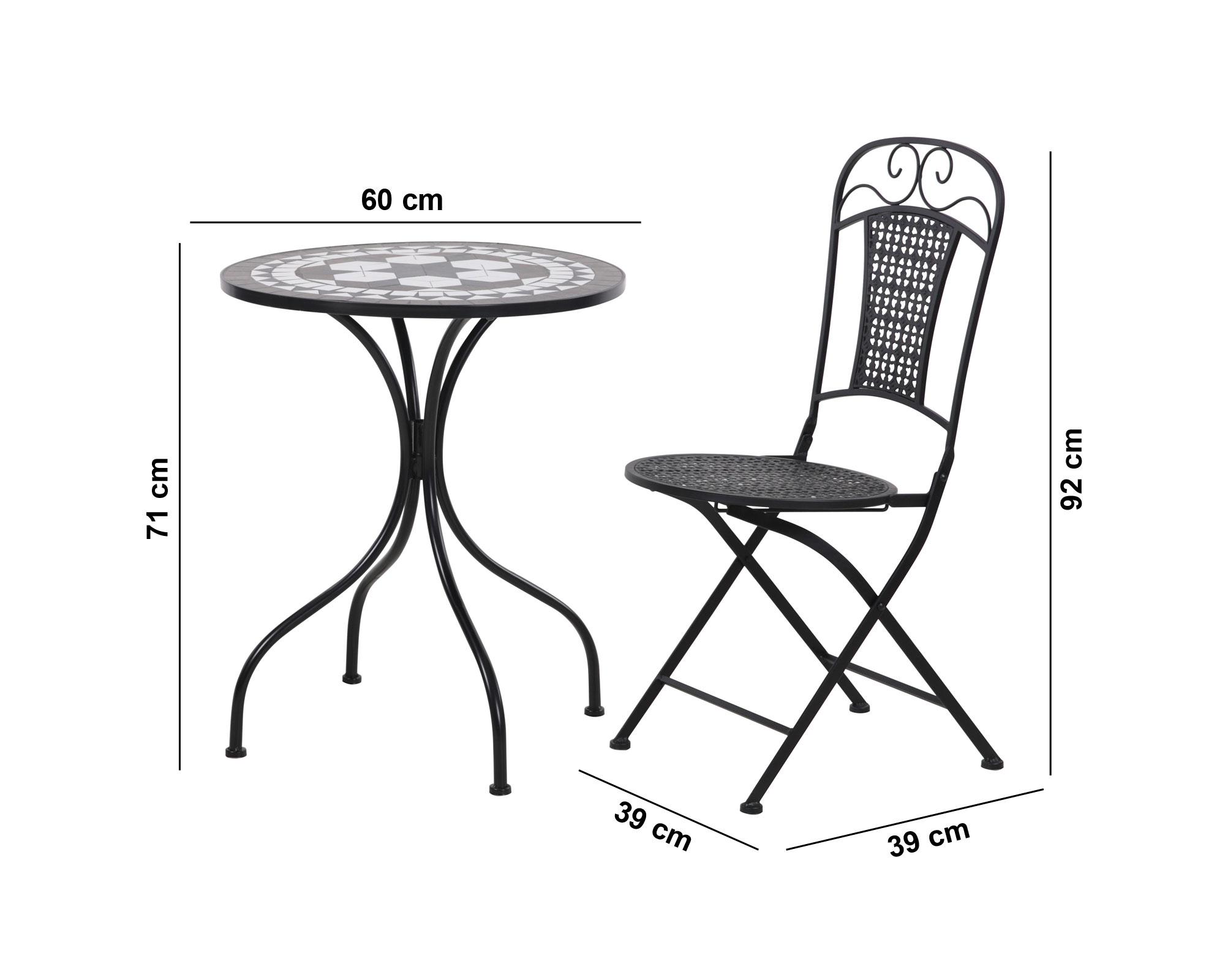Set terraza 2 personas Dakari negro Outzen-1