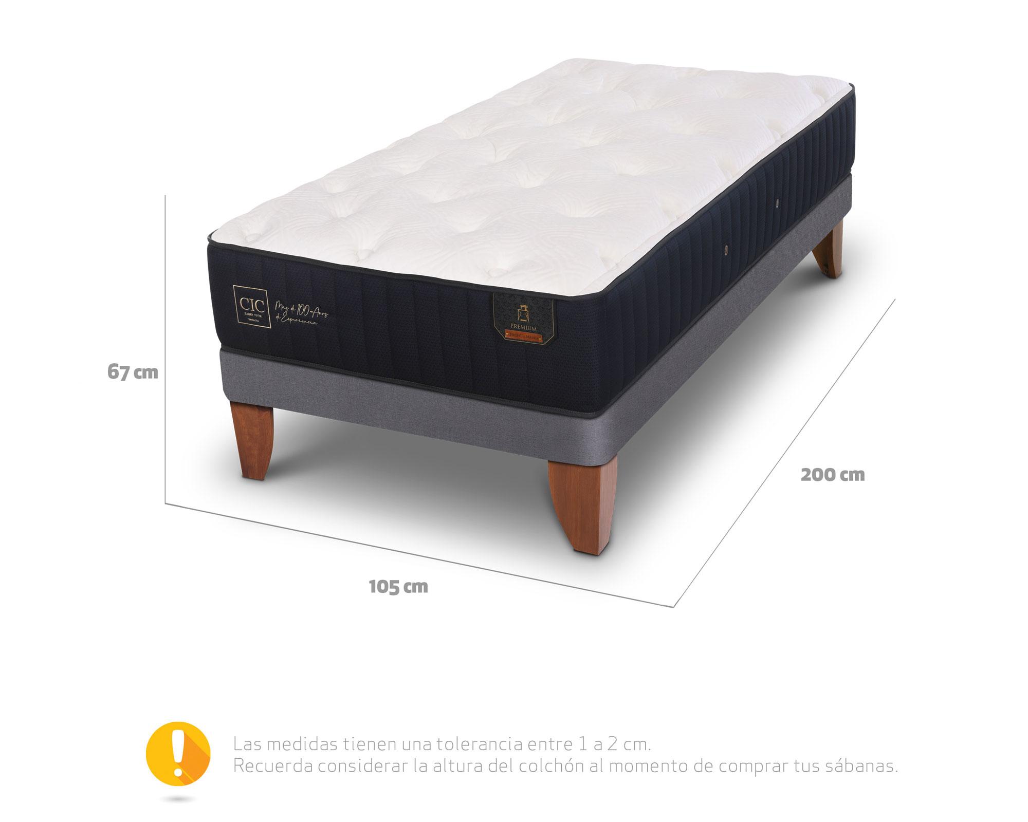 Cama europea 1.5 plazas Premium Cic-3