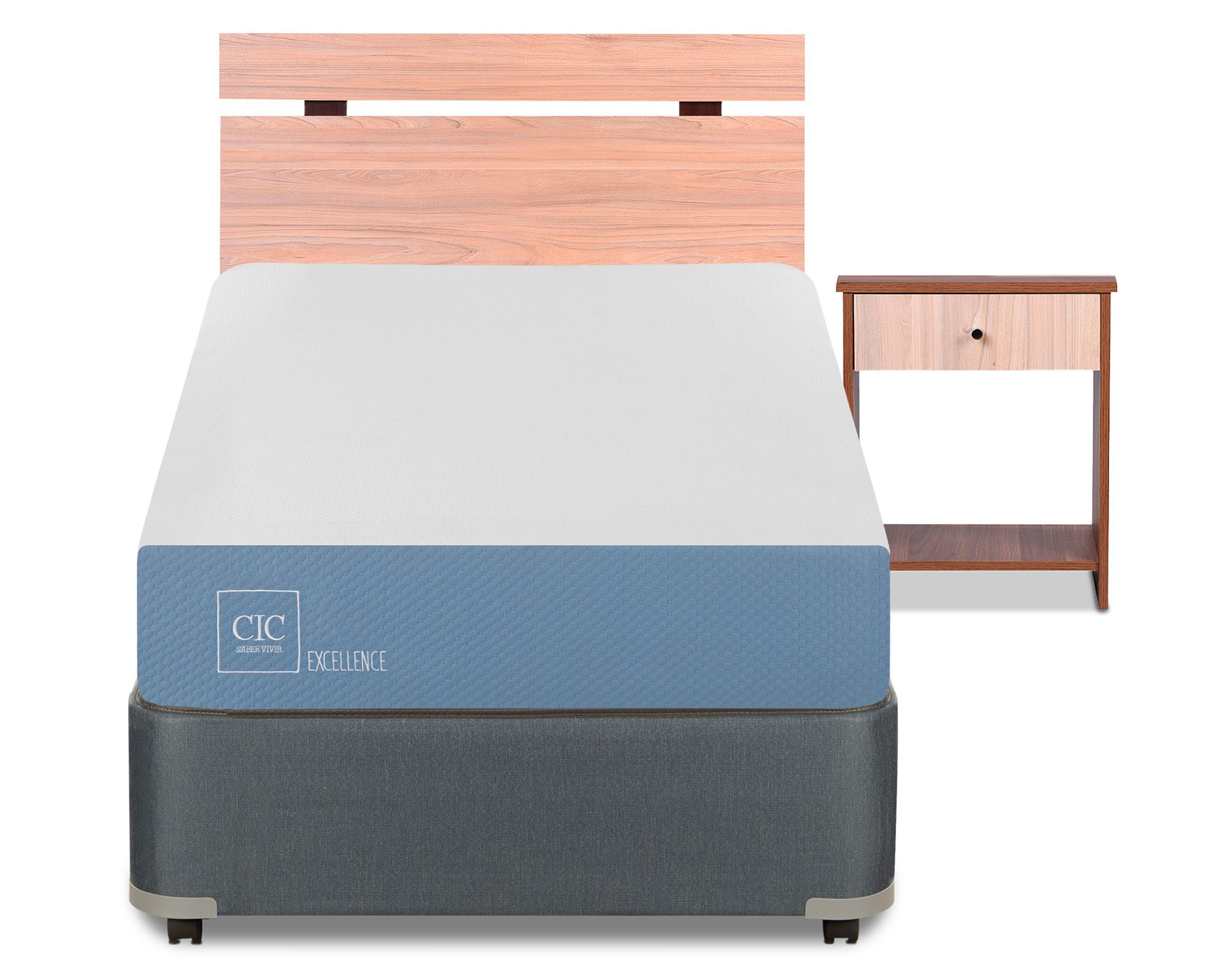 Box americano 1 plaza x 190 cm Excellence + set Olmo-0