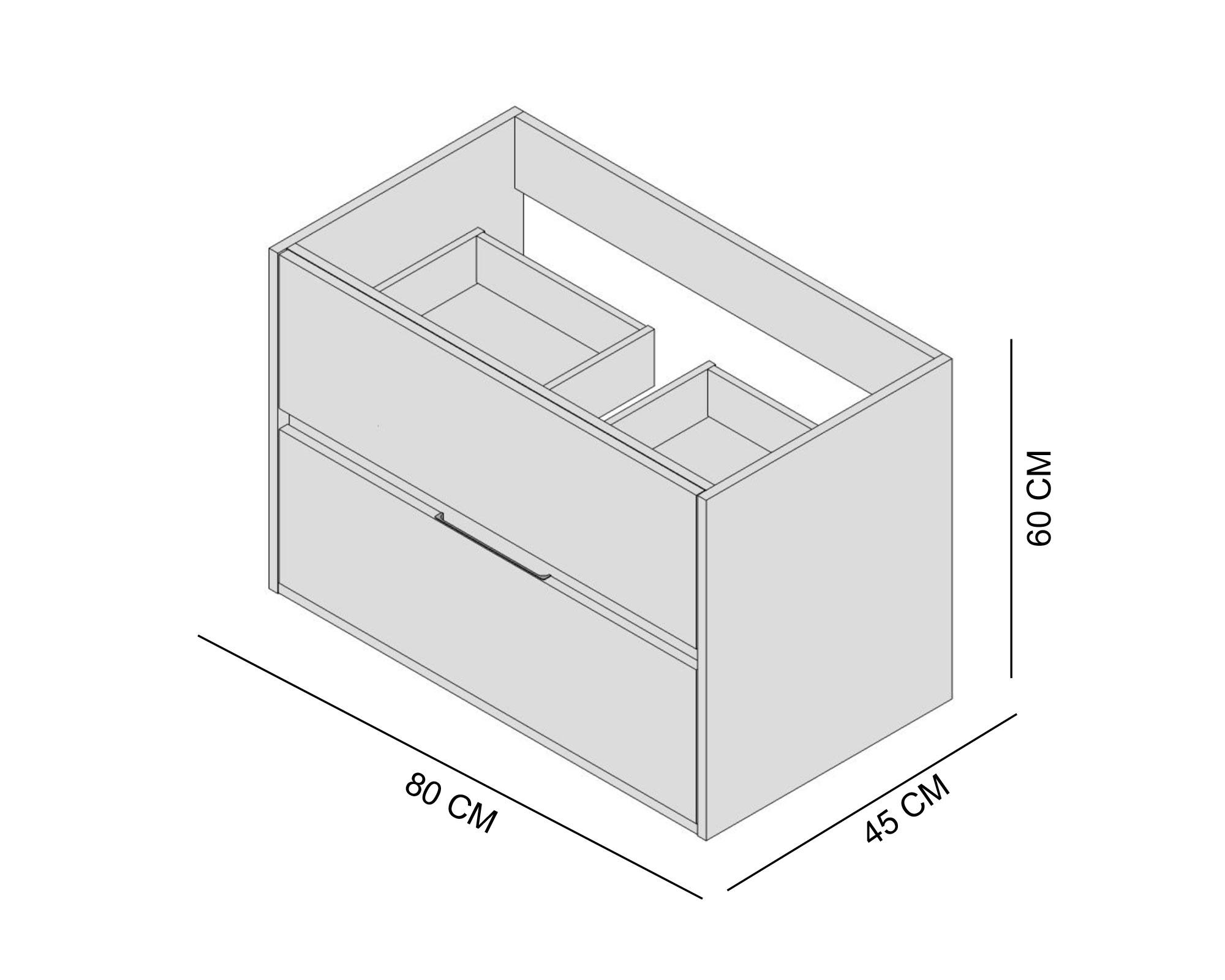 Mueble vanitorio 80 cm Inca gloss white Teka-5