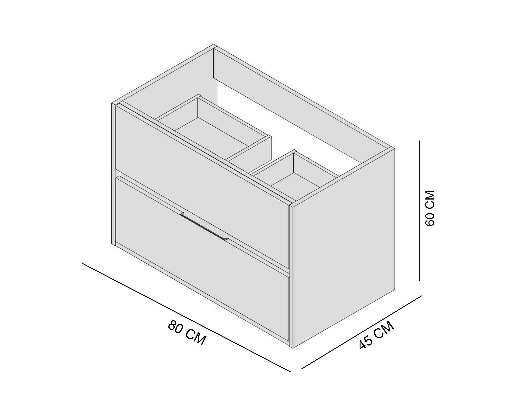 Mueble vanitorio 80 cm Inca denver oak Teka-3