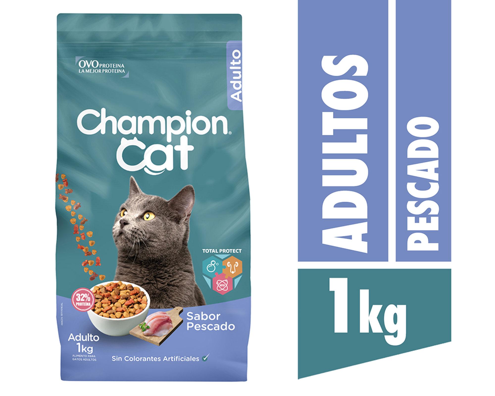 Alimento seco gatos 1 kg pescado Champion Cat.-0