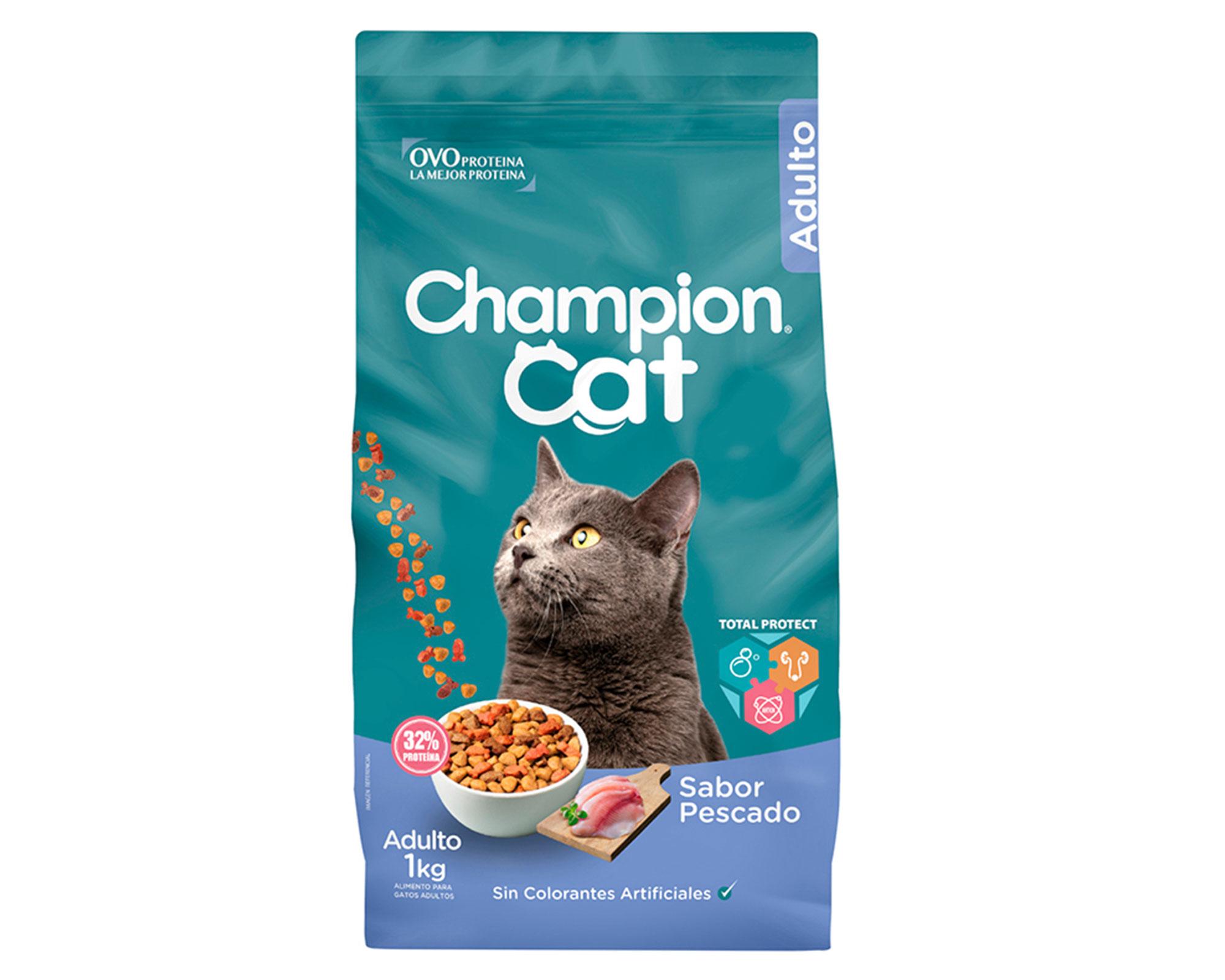 Alimento seco gatos 1 kg pescado Champion Cat.-0