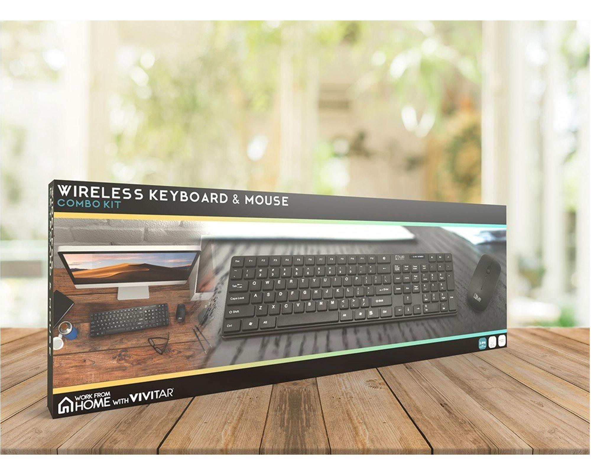Teclado + mouse inalámbrico Vivitar-1
