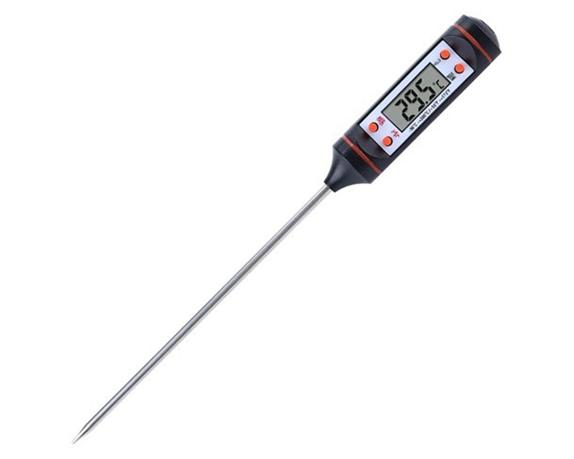 Termómetro para parrilla digital negro-0