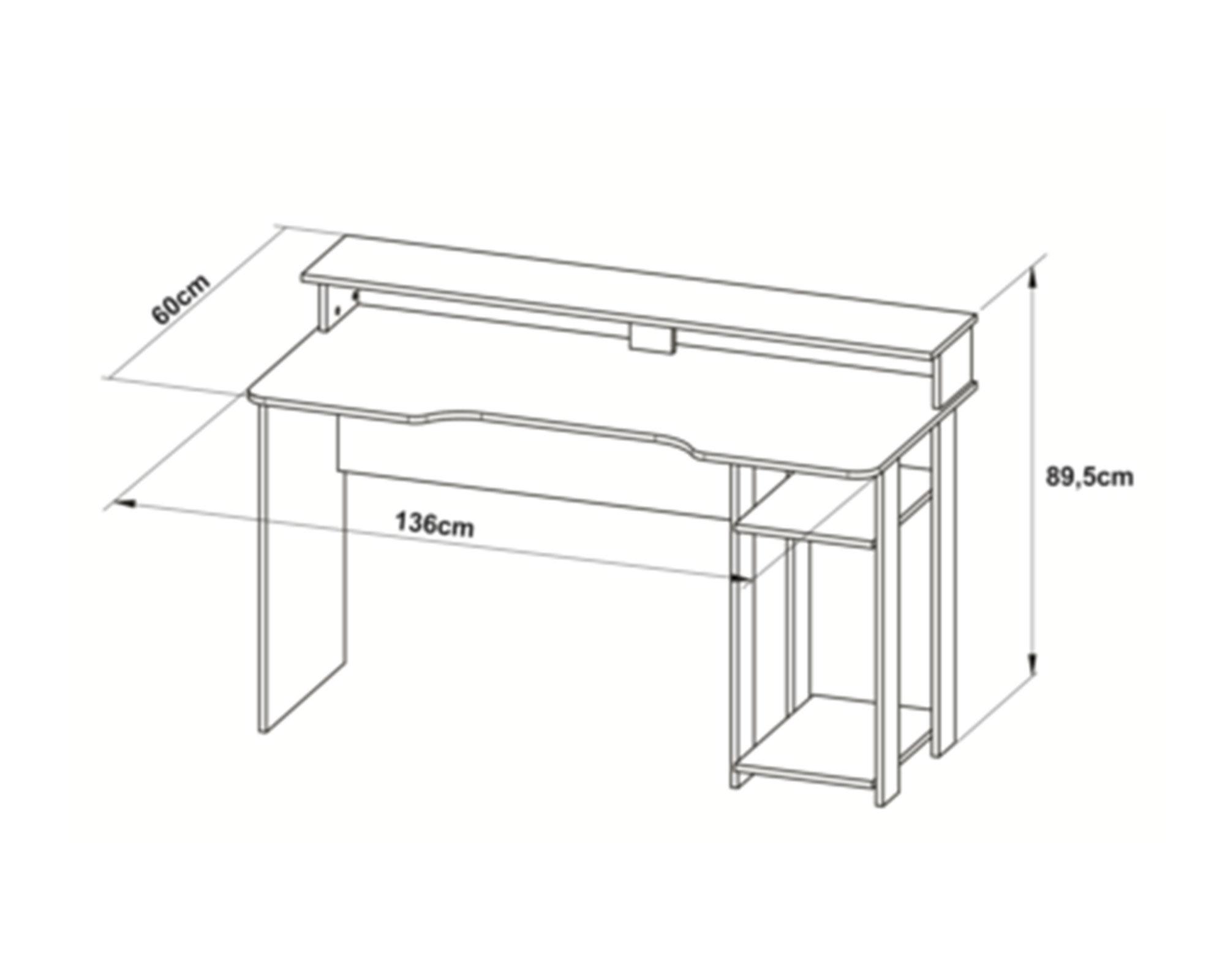 Escritorio Gamer ME rojo Tecnomobili-2