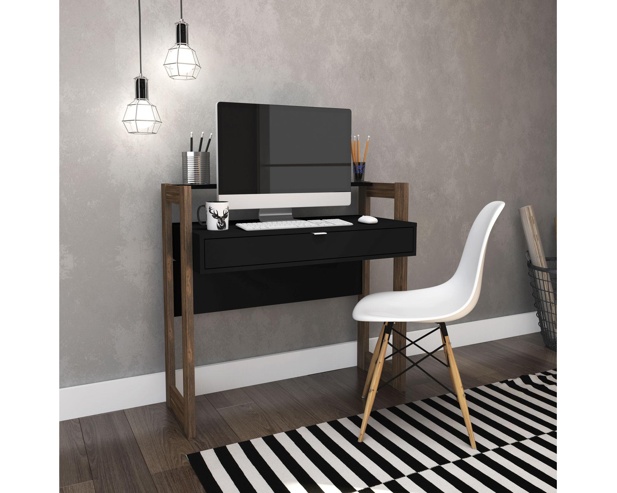 Escritorio 1 cajón AZ negro Tecnomobili-1