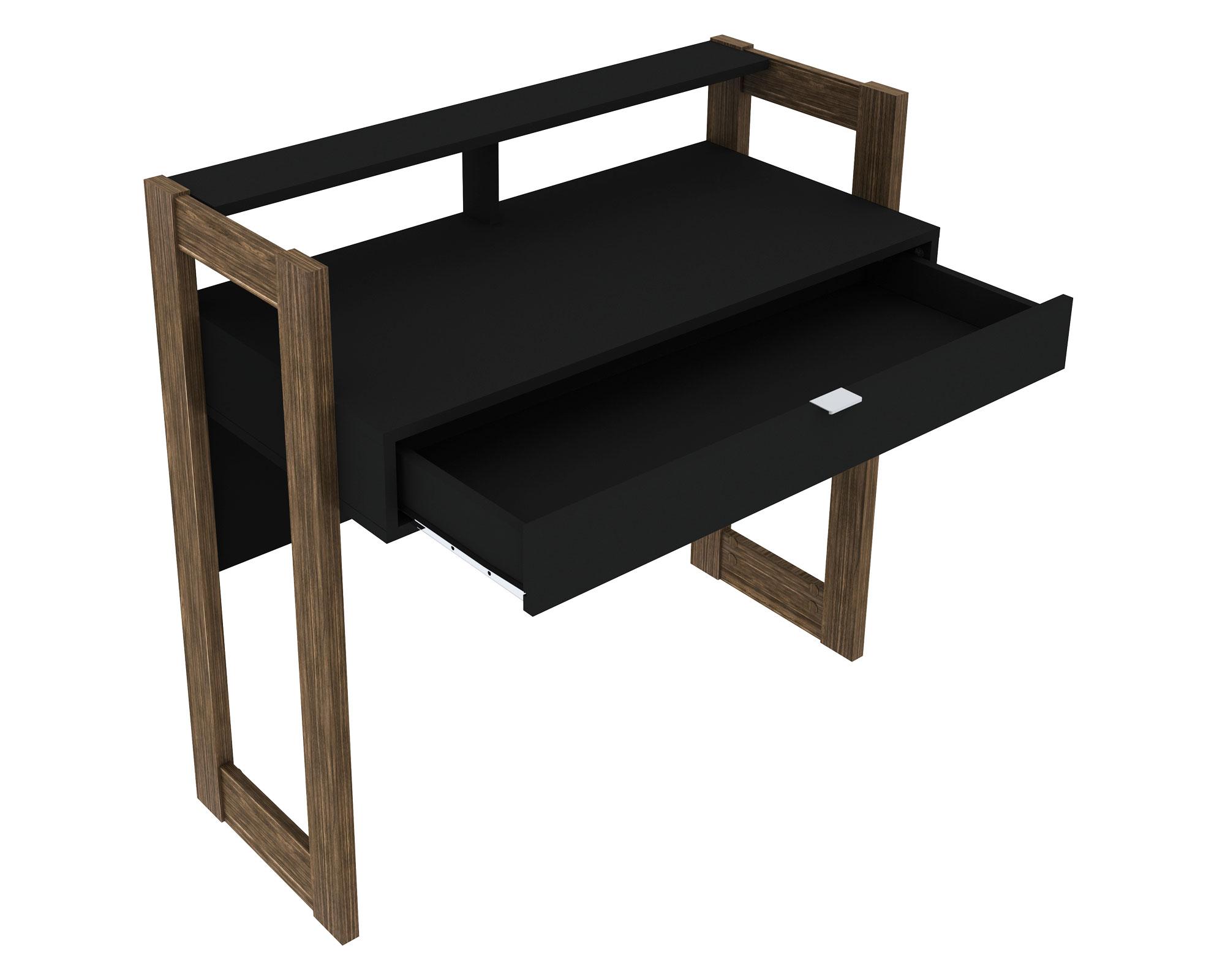 Escritorio 1 cajón AZ negro Tecnomobili-0