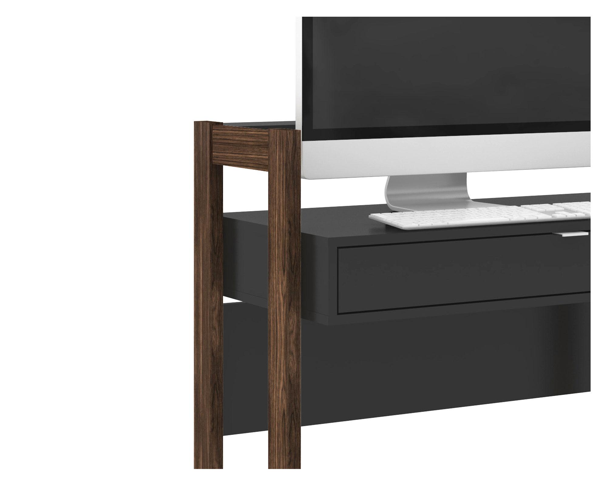 Escritorio 1 cajón AZ negro Tecnomobili-2