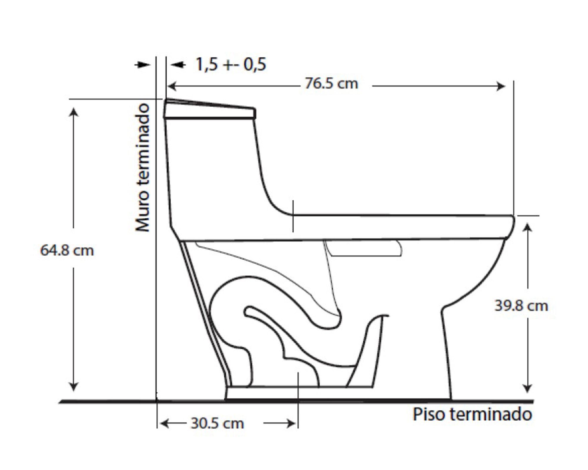 WC one piece piso 30.5 cm botón dual asiento cierre suave Oasis blanco-1