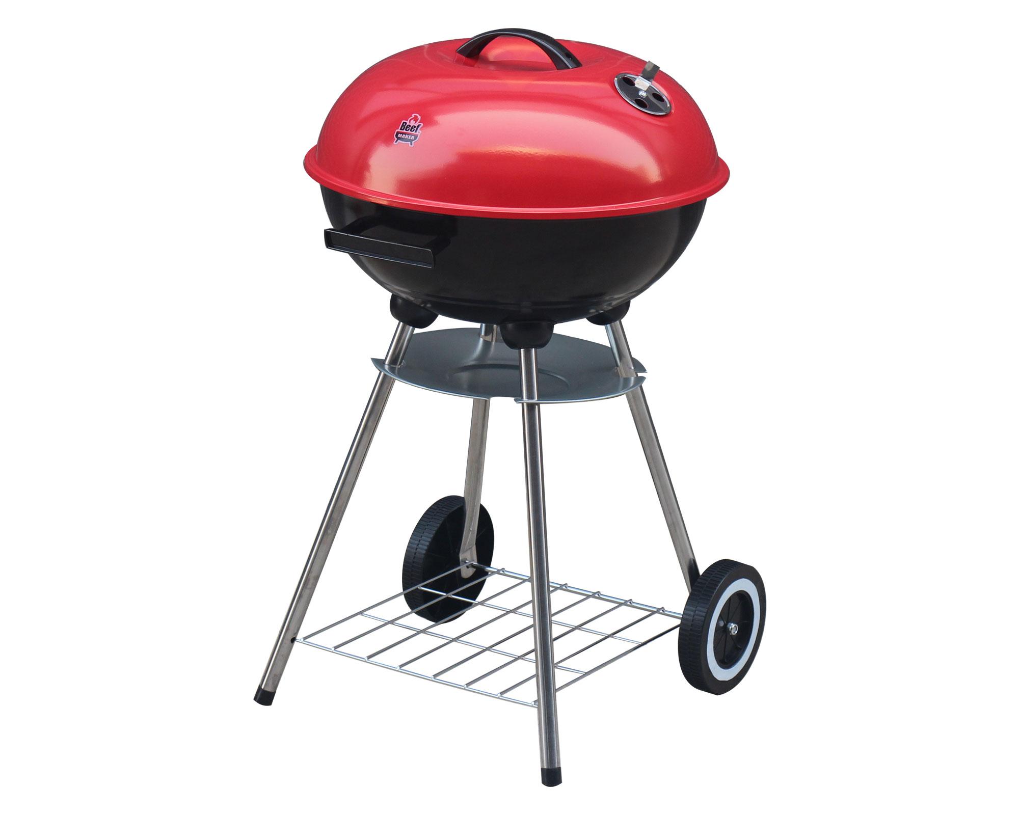 Parrilla a carbón Kettle rojo-1