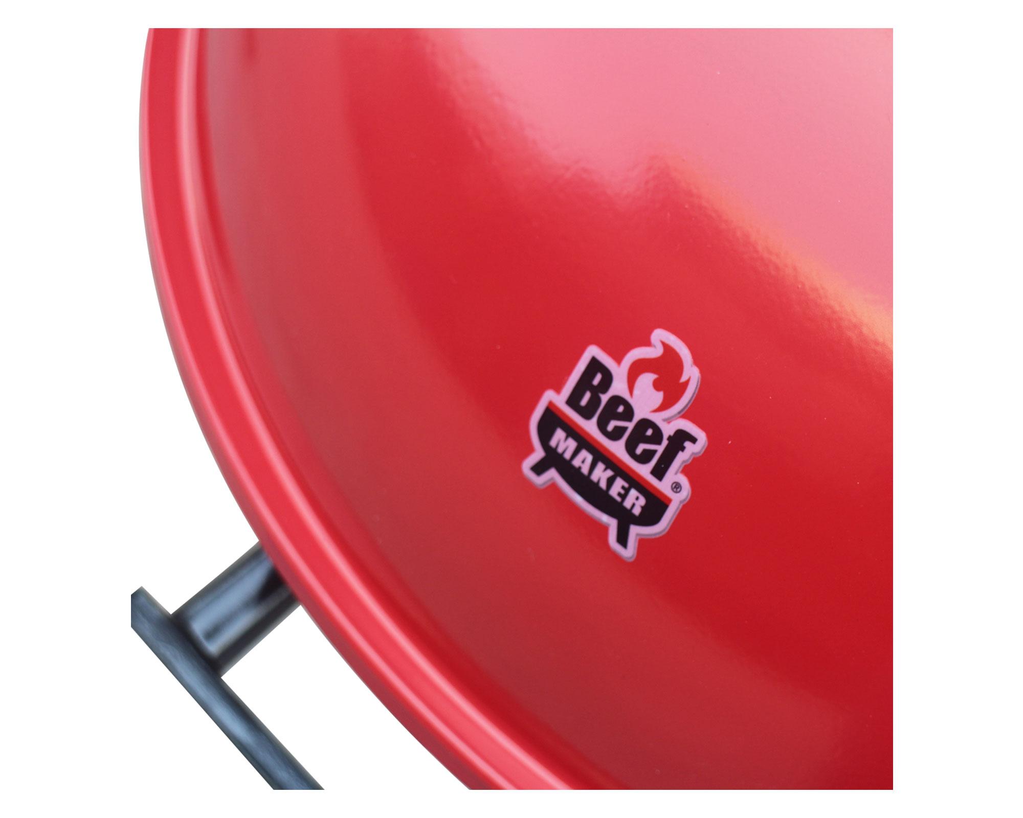 Parrilla a carbón Kettle rojo-6