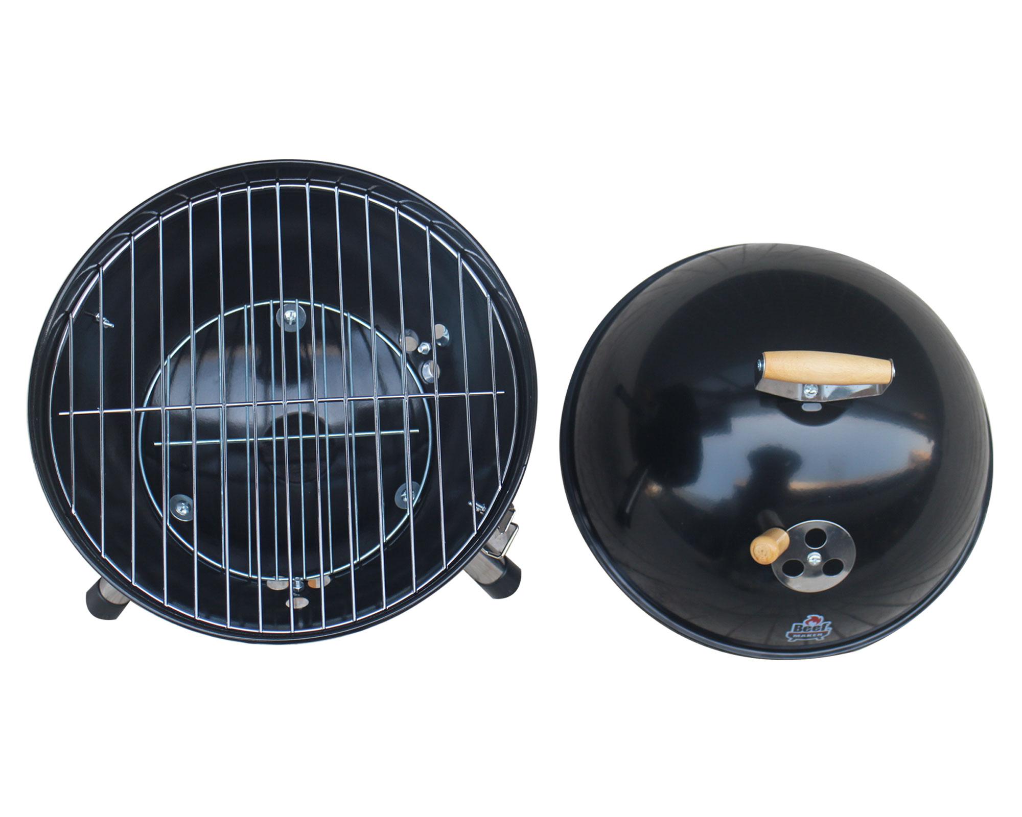 Parrilla a carbón portátil negro-2