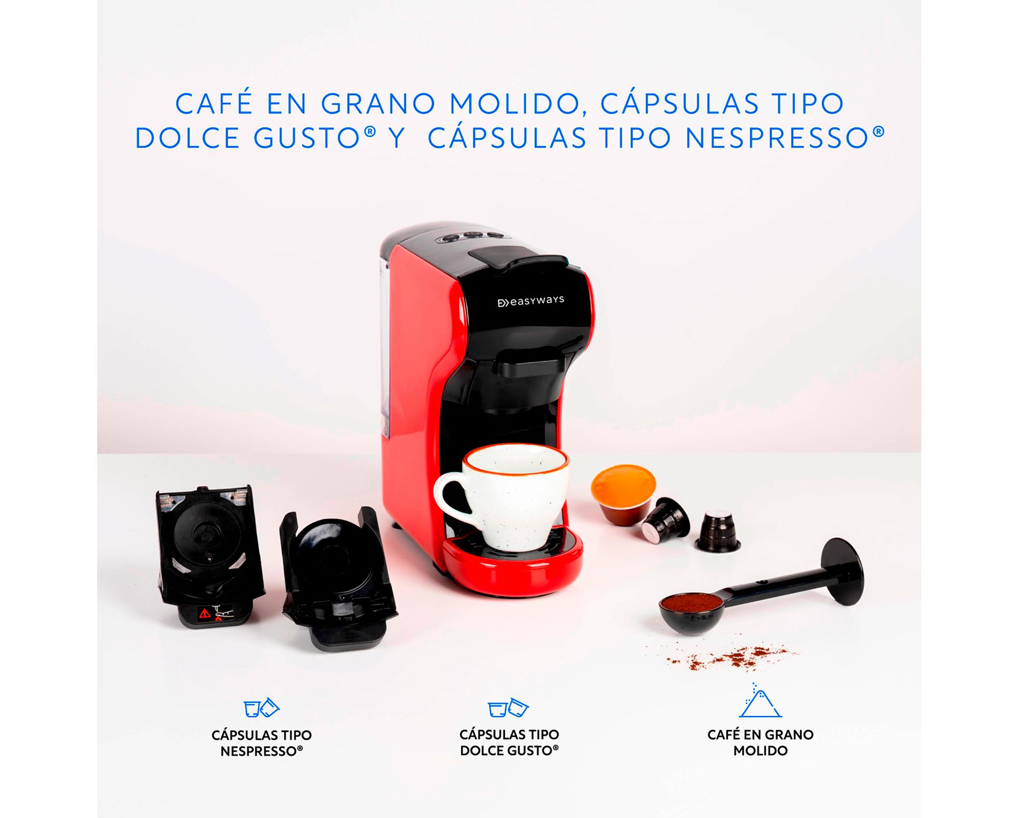 Cafetera Expresso Milano Coffee 3 en 1 rojo EasyWays.-1