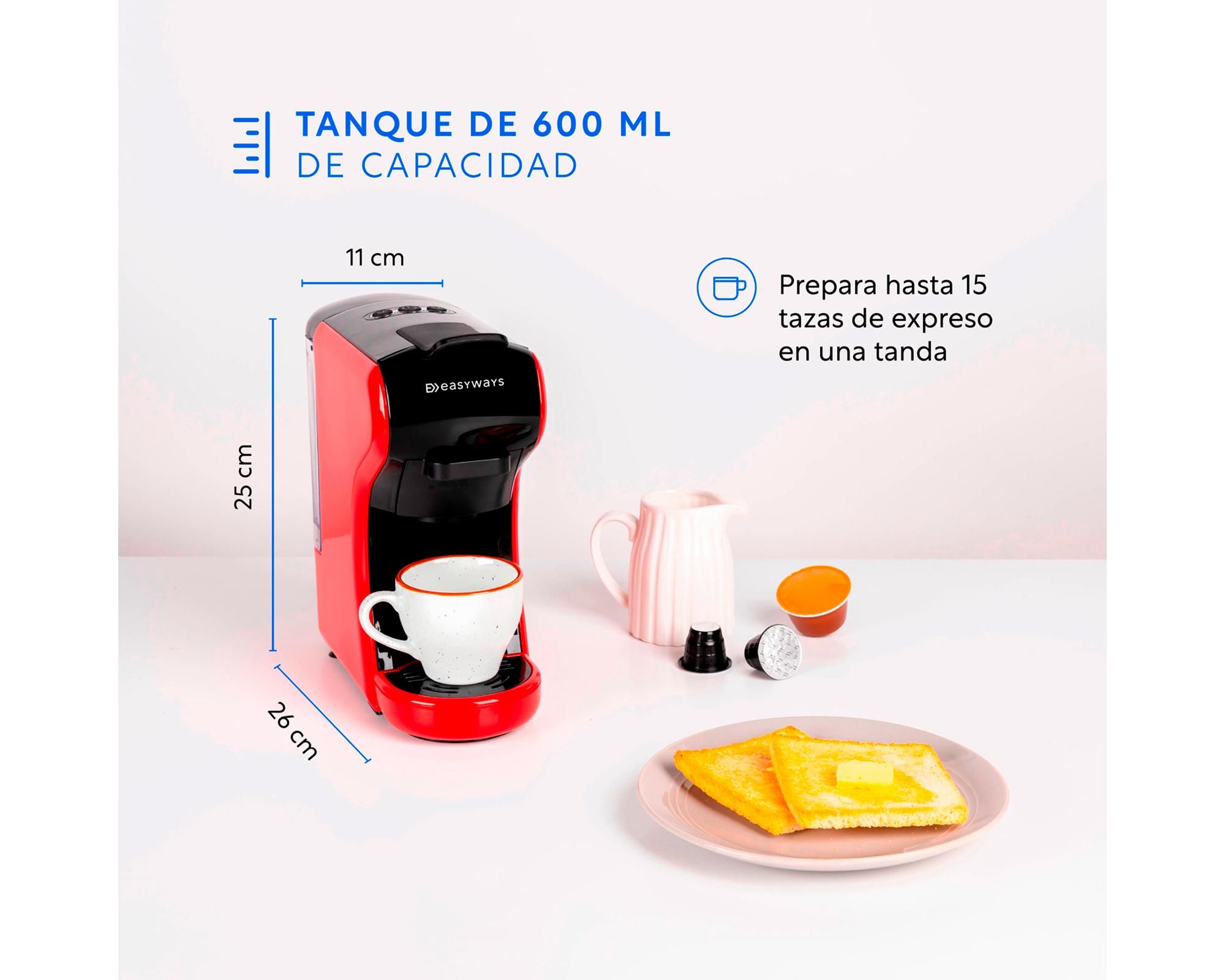 Cafetera Expresso Milano Coffee 3 en 1 rojo EasyWays.-4