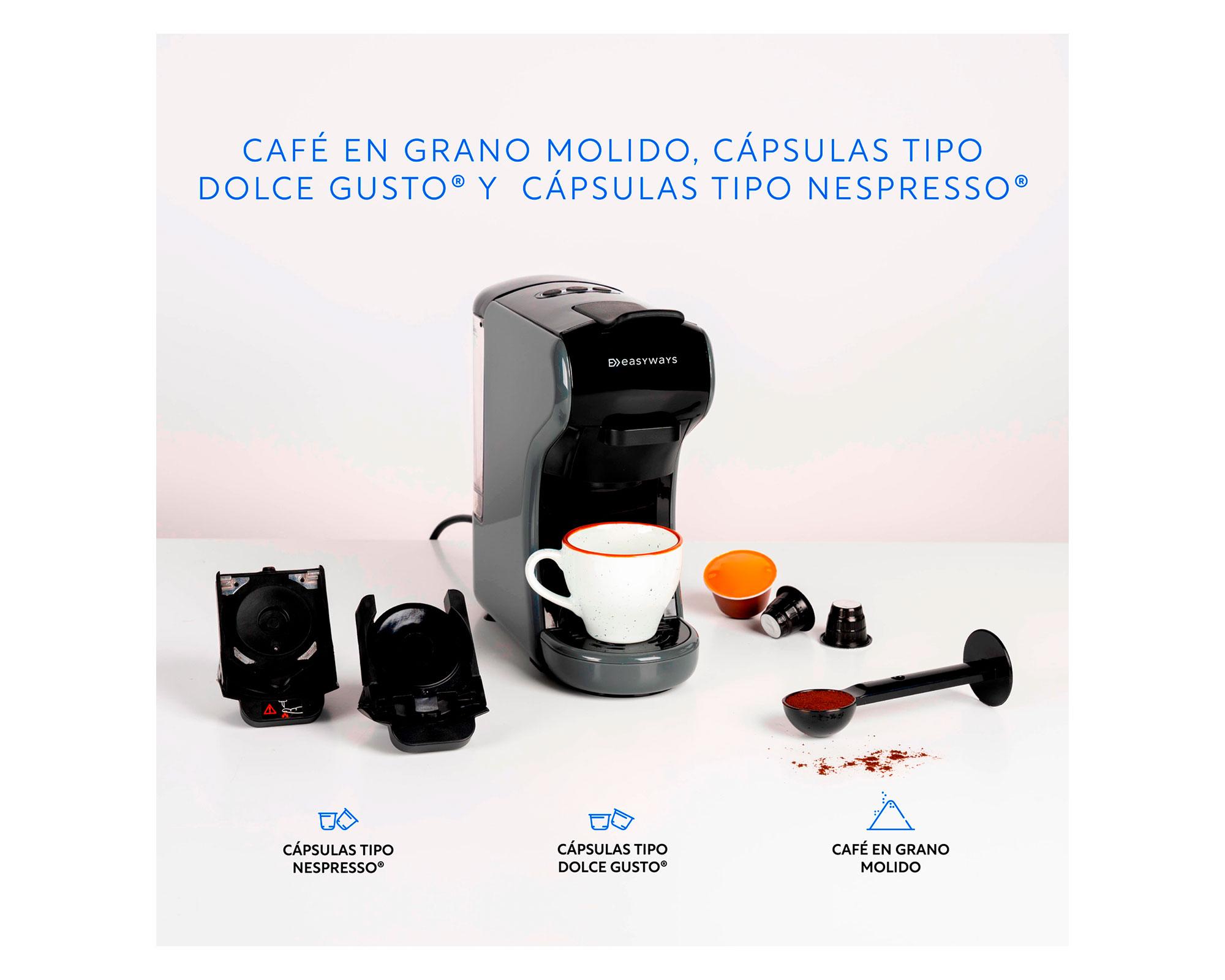 Cafetera Expresso Milano Coffee 3 en 1 gris EasyWays.-1