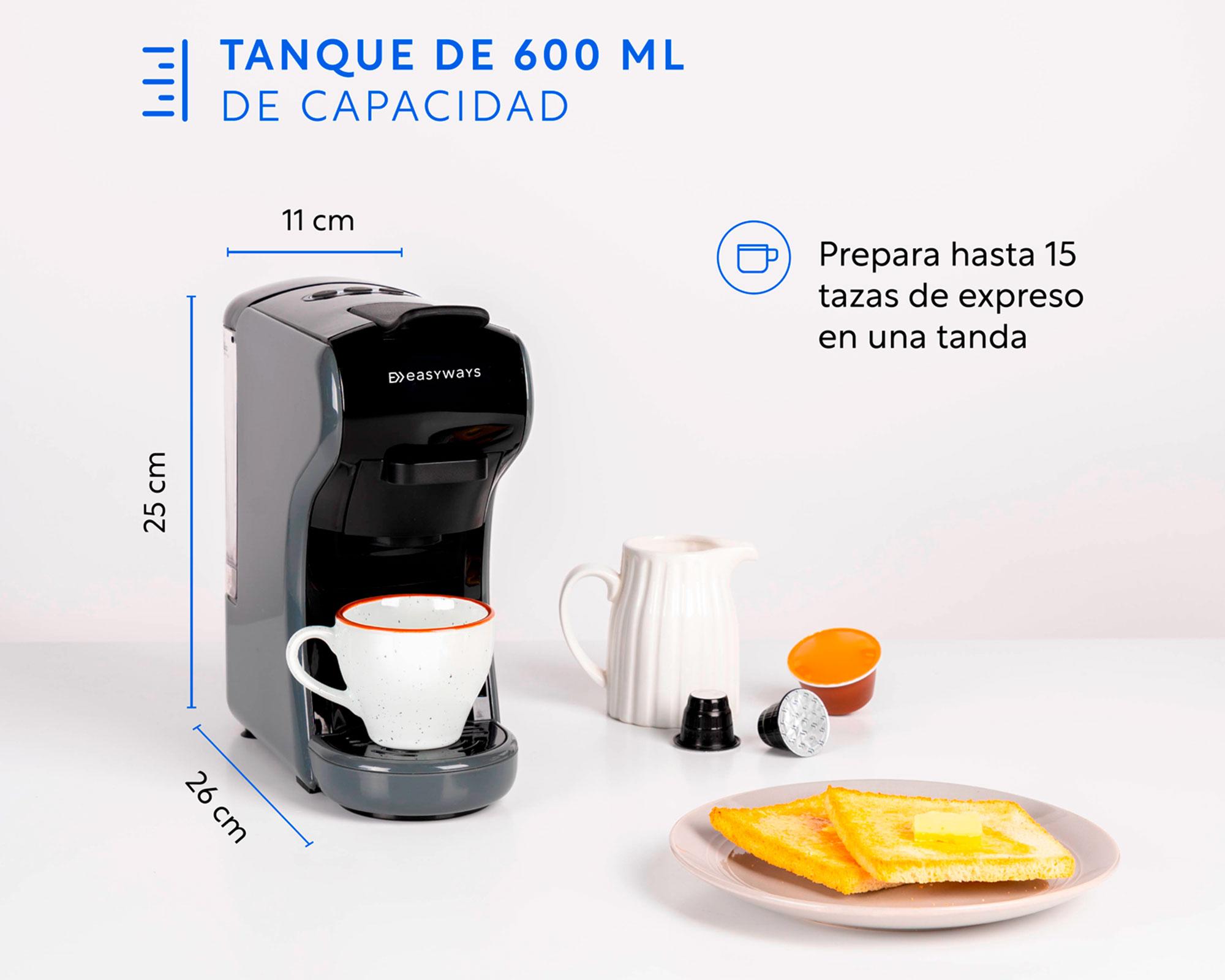 Cafetera Expresso Milano Coffee 3 en 1 gris EasyWays.-1