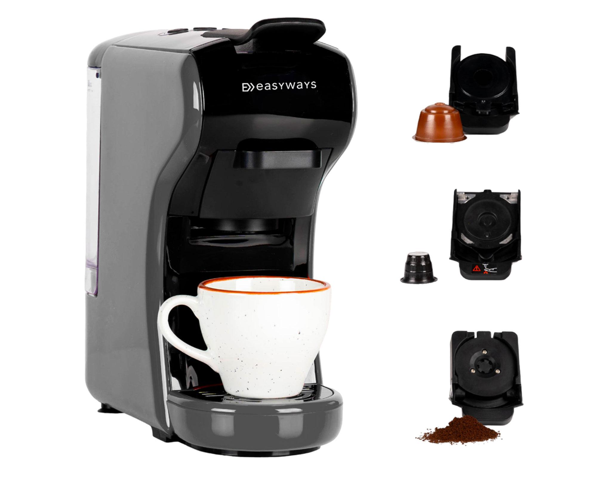 Cafetera Expresso Milano Coffee 3 en 1 gris EasyWays.-0