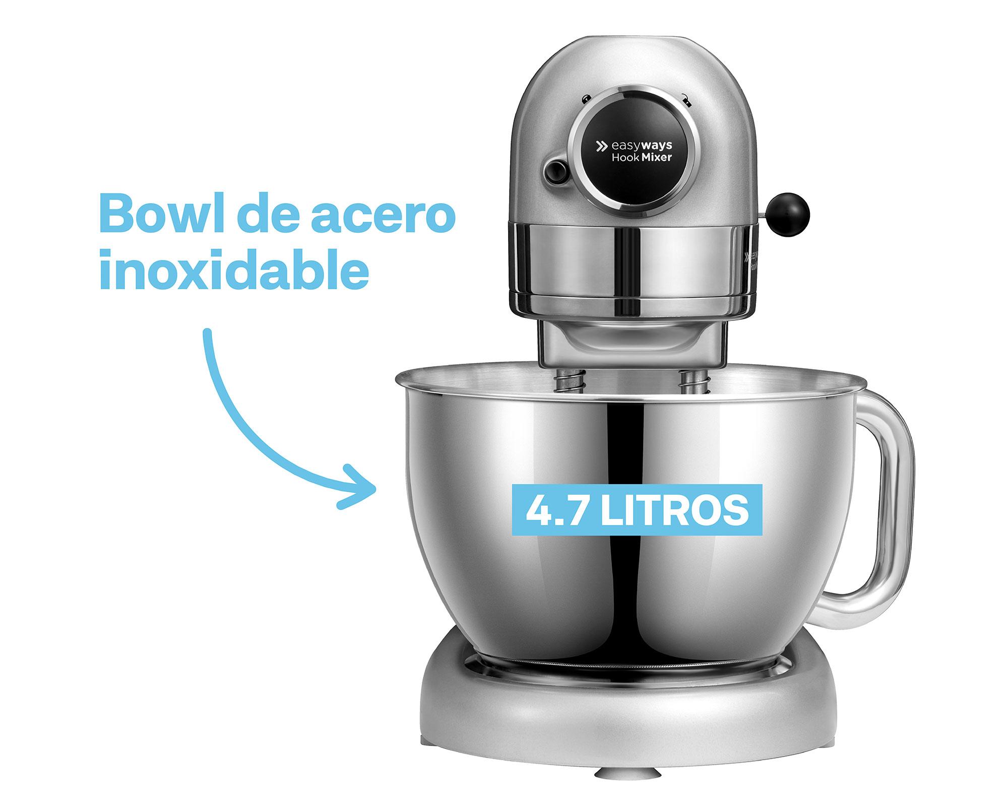 Batidora pedestal Hook Mixer silver EasyWays.-3