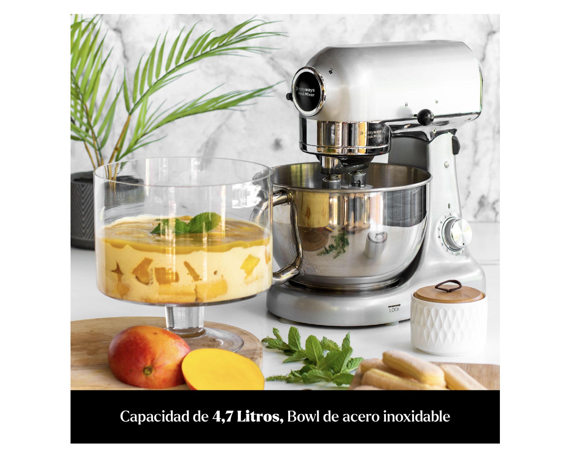 Batidora pedestal Hook Mixer silver EasyWays.-5