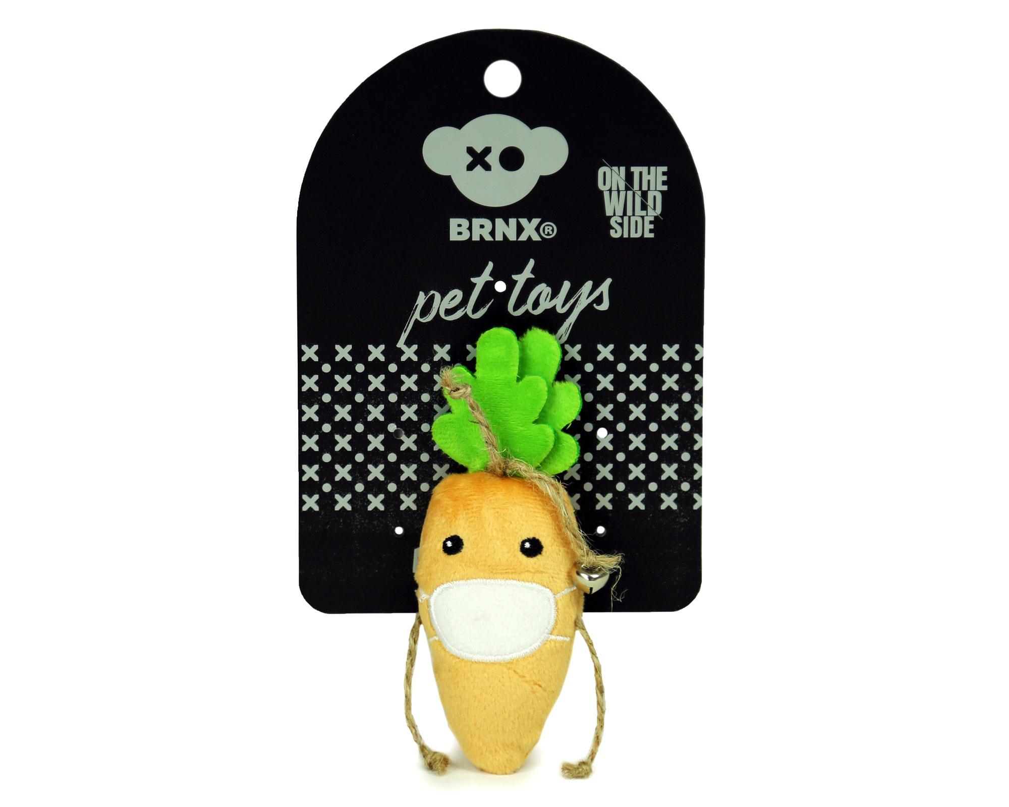 Juguete mascota 13 cm Zanahoria naranjo claro BRNX-3