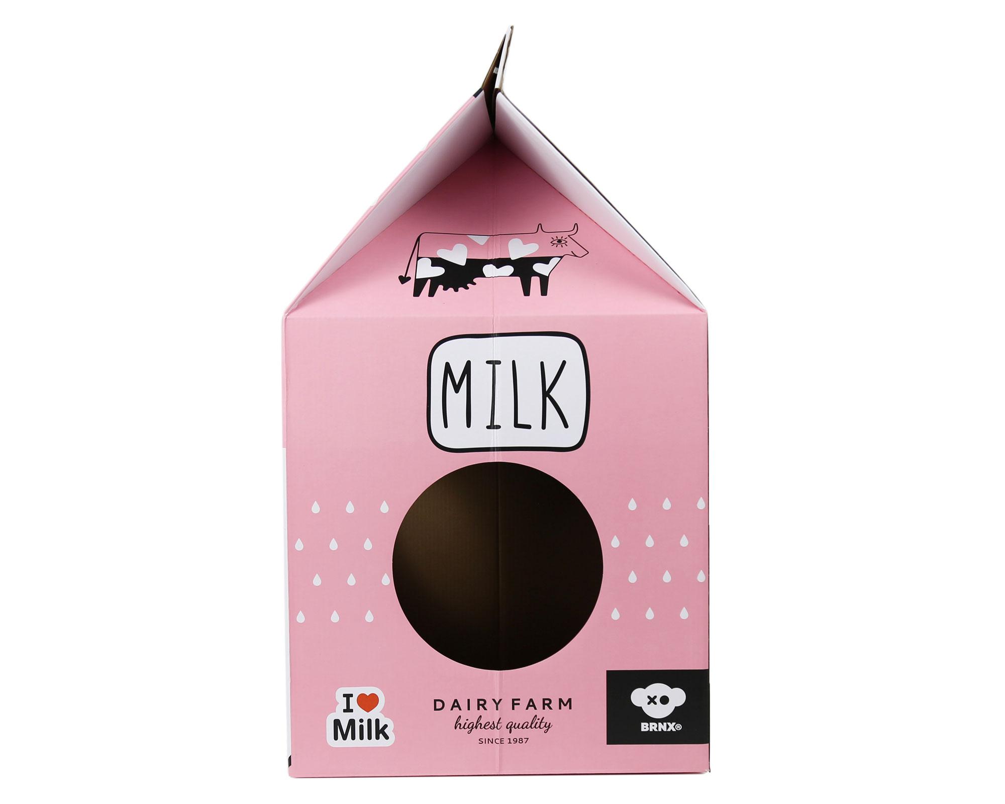 Casa mascota con rascador Milk rosado claro BRNX-1