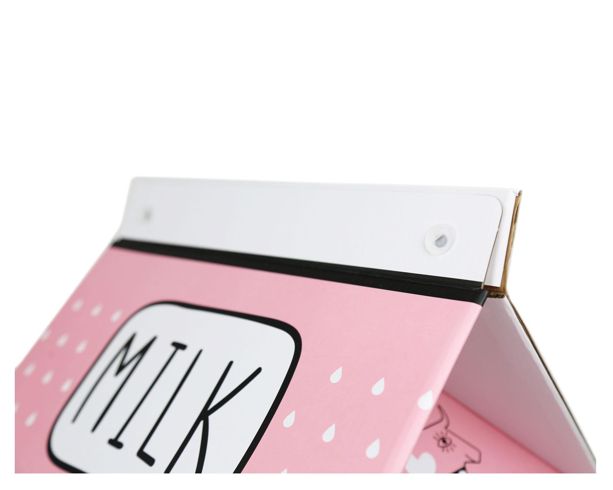 Casa mascota con rascador Milk rosado claro BRNX-3