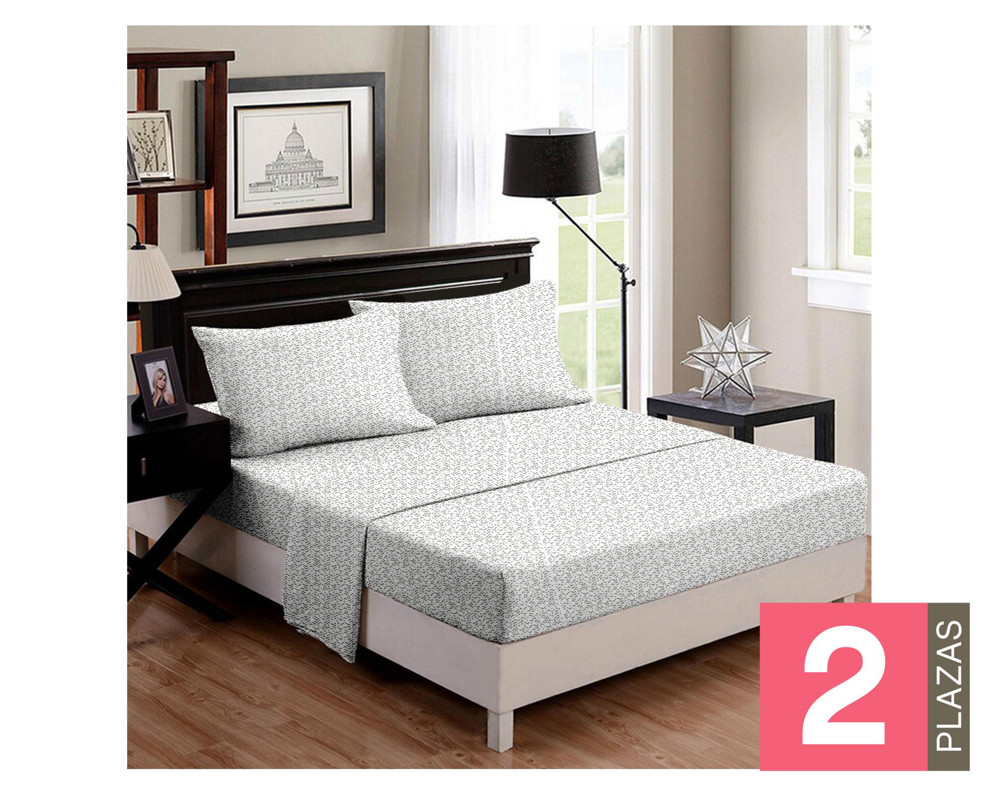 Sábanas 2 plazas Zigzag Cotidiana-0