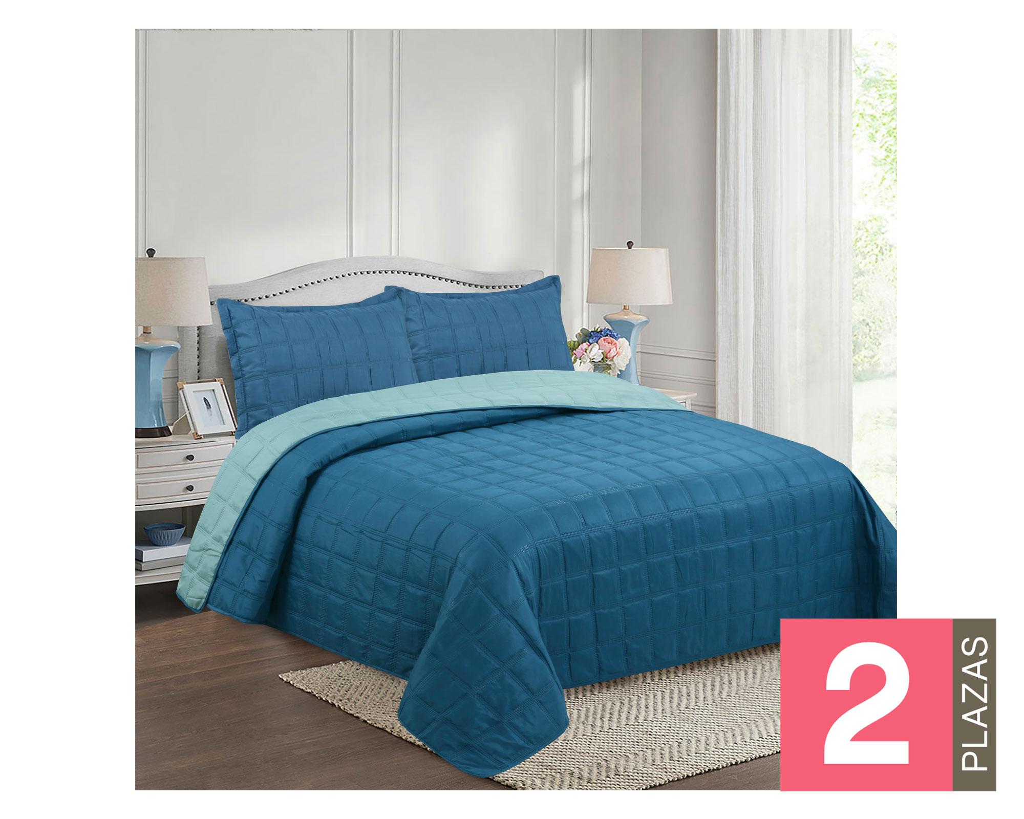 Quilt 2 plazas azul-0