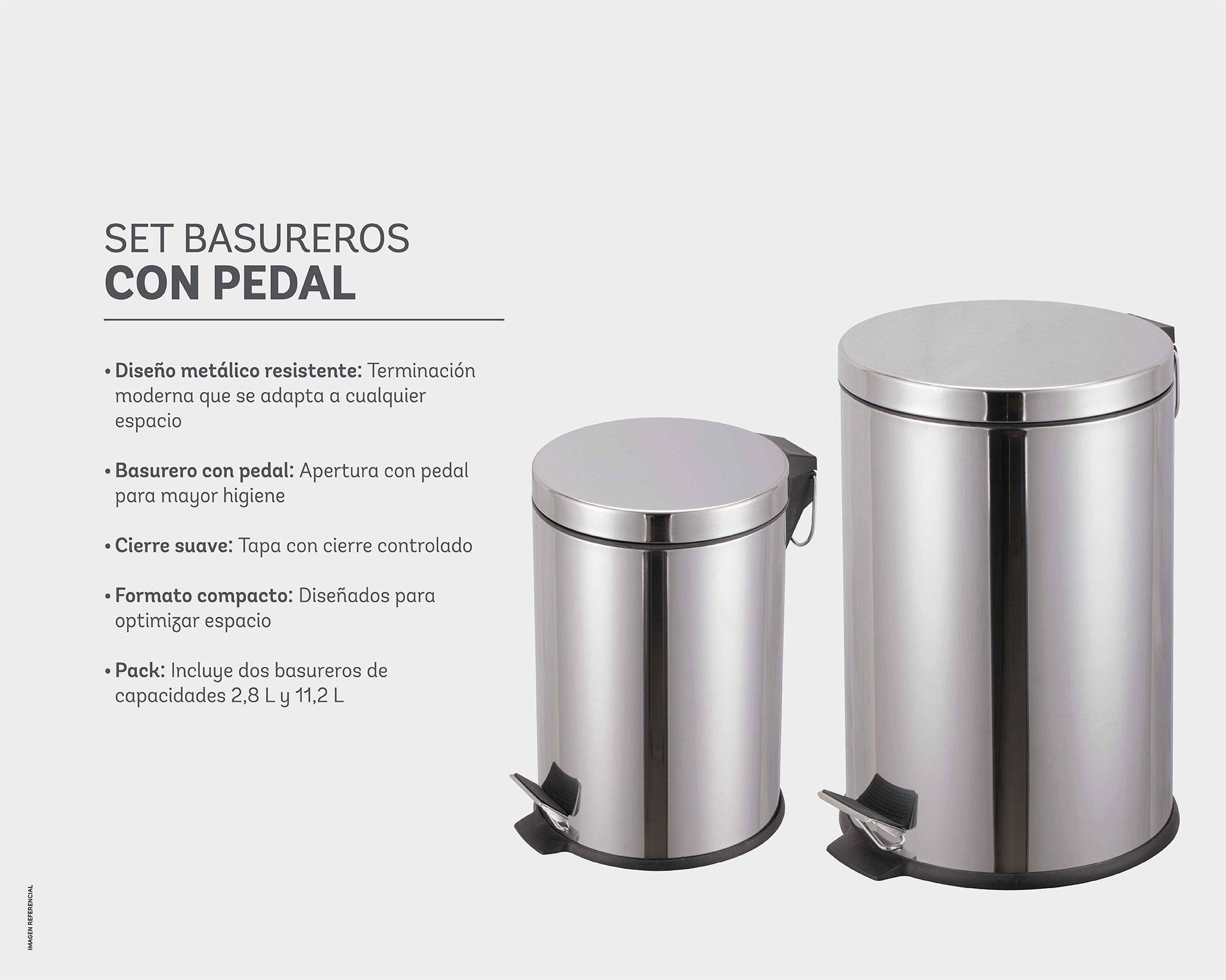 Basurero 2.8 litros + basurero 1.2 litros Cotidiana-4