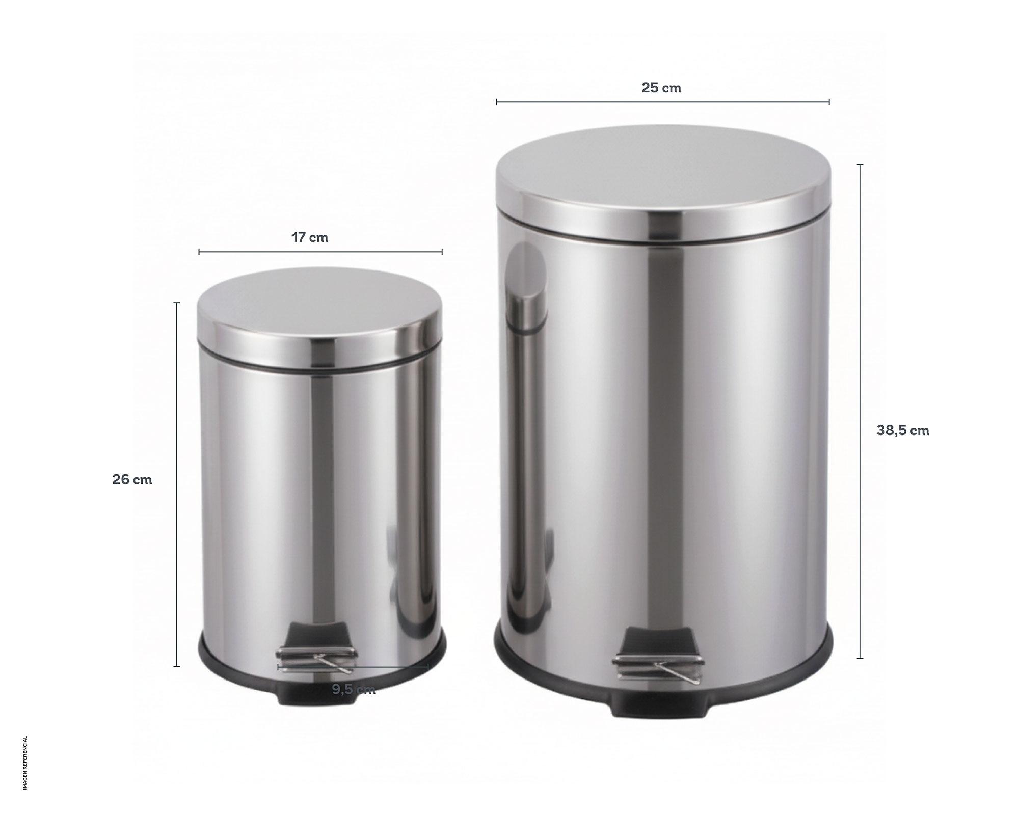 Basurero 2.8 litros + basurero 1.2 litros Cotidiana-5